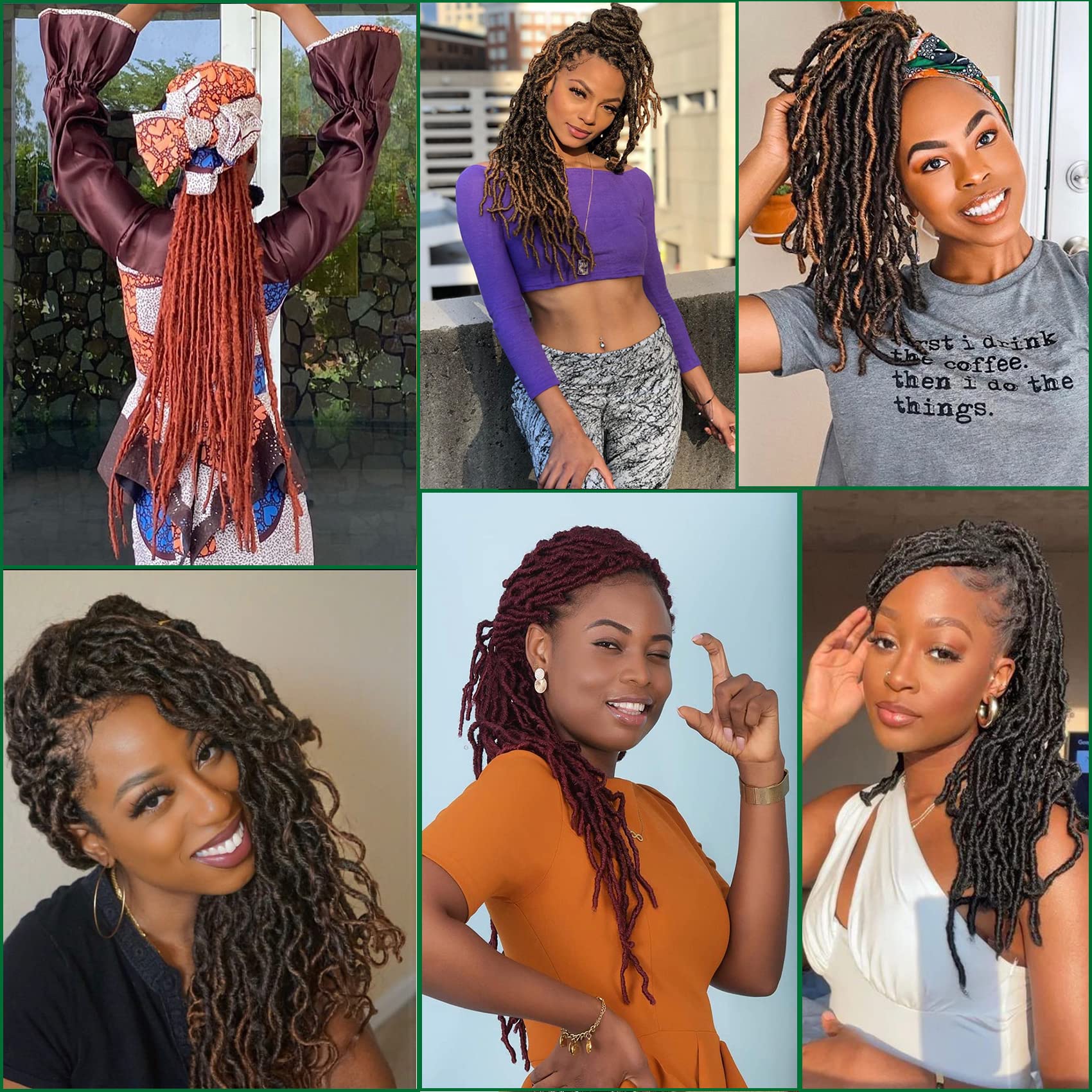 Paraglame Faux Locs Crochet Hair 14 Inch 8 Packs Soft Locs Pre-Looped Crochet Hair, New Soft Faux Locs Curly Hair Extension, God