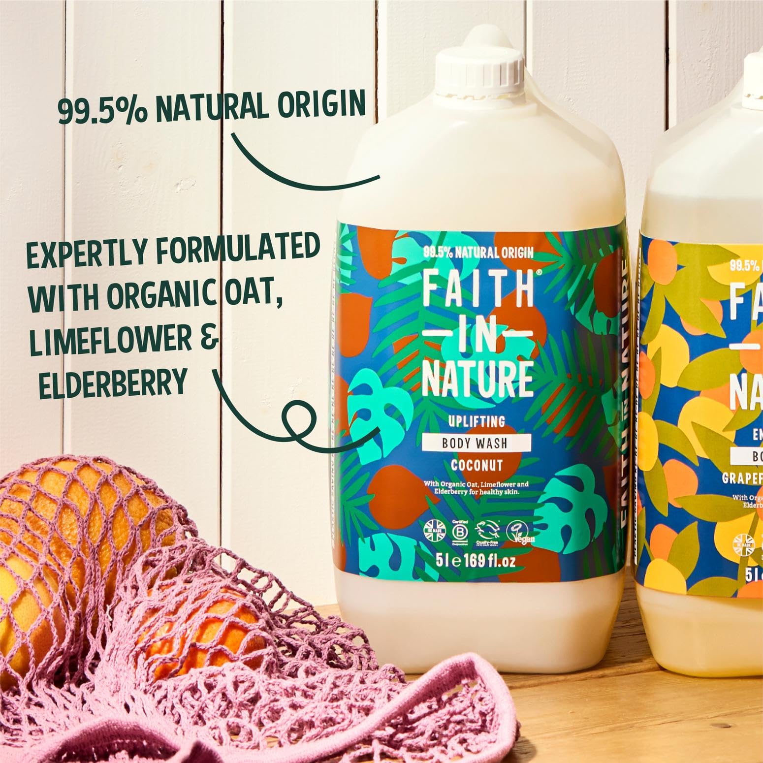 Faith In Nature Hydrating Coconut Body Wash 5litre Bottle