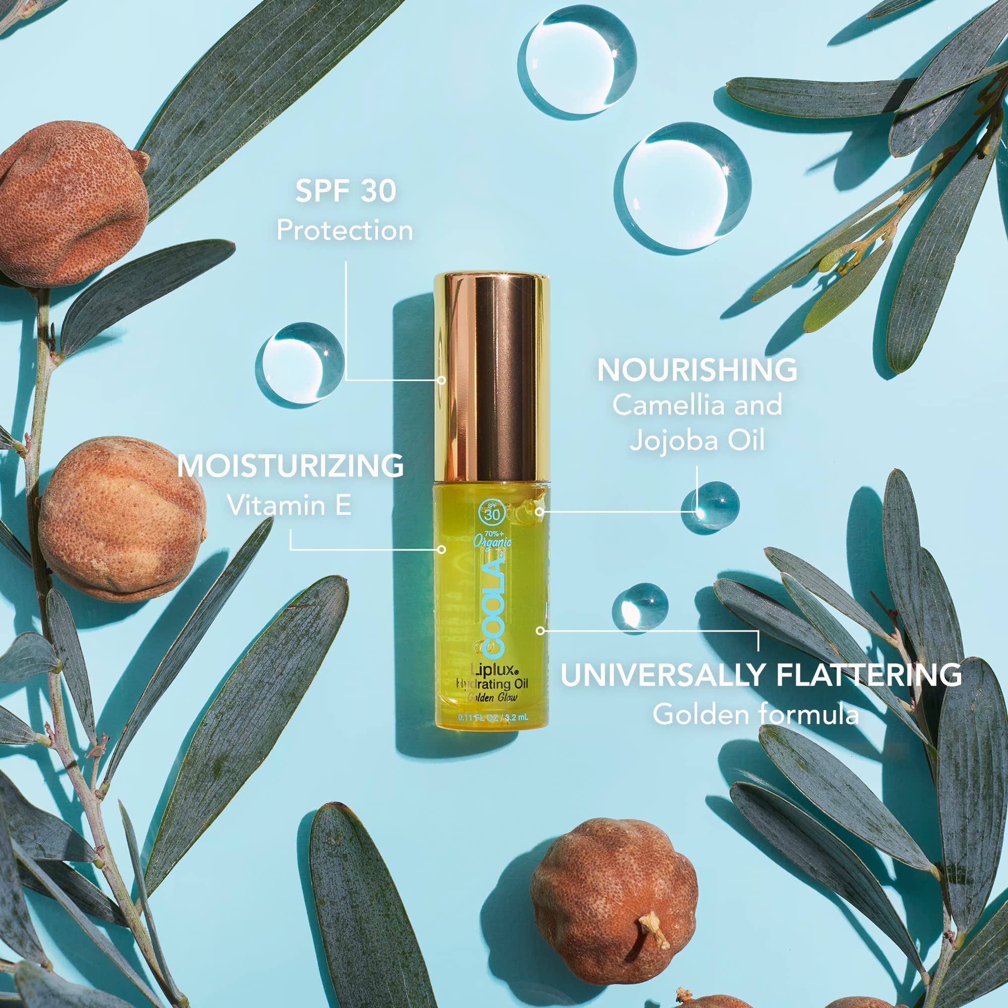 Coola Organic Liplux Lip Oil And Lip Gloss Sunscreen With Spf 30, Dermatologist Tested Lip Balm For Daily Protection, Vegan And