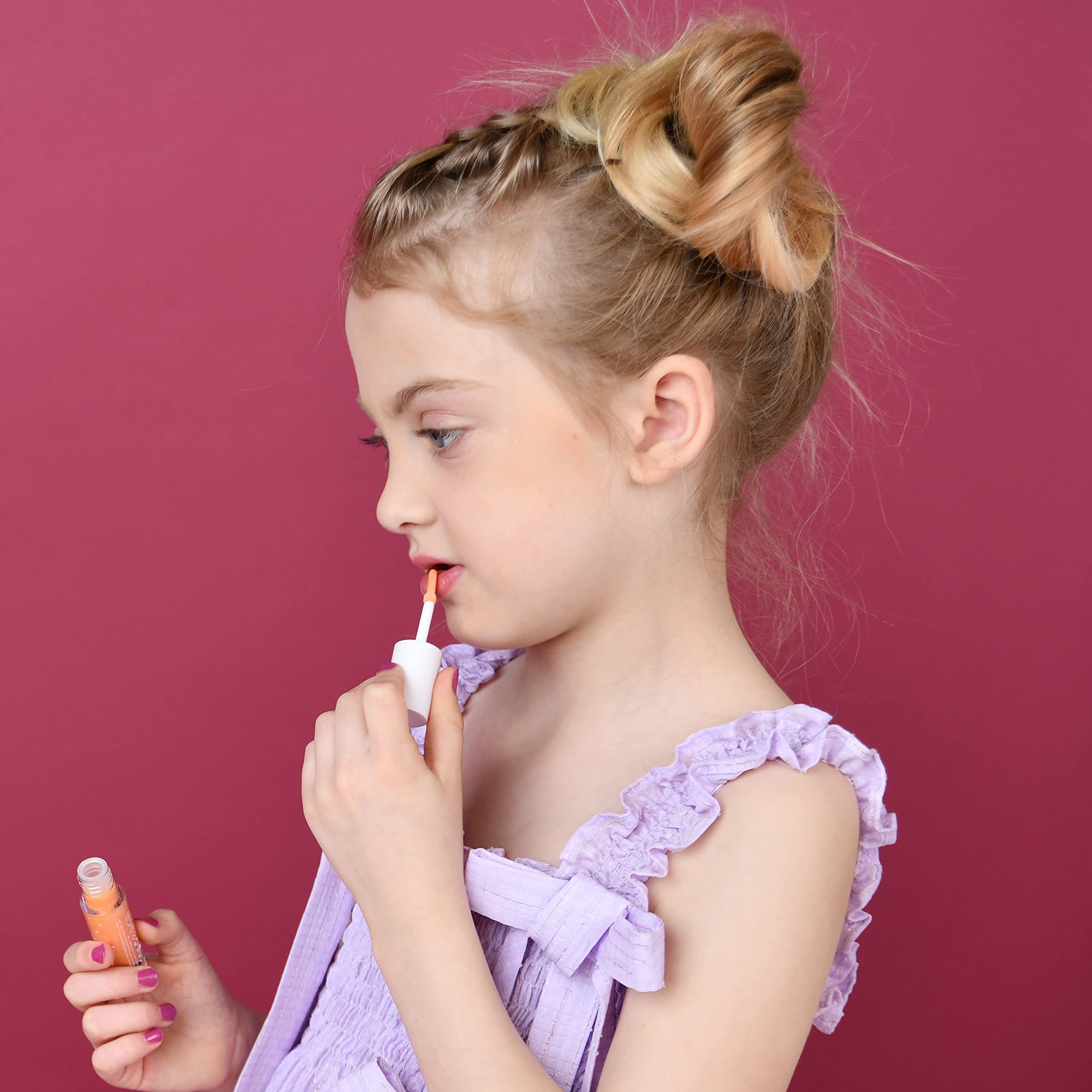Miss Nella Magic Spell Lip Gloss, Peach Hydrating Children Lip Gloss, Watermelon Scent, Gentle On The Skin. Gives A Sheer Kiss O