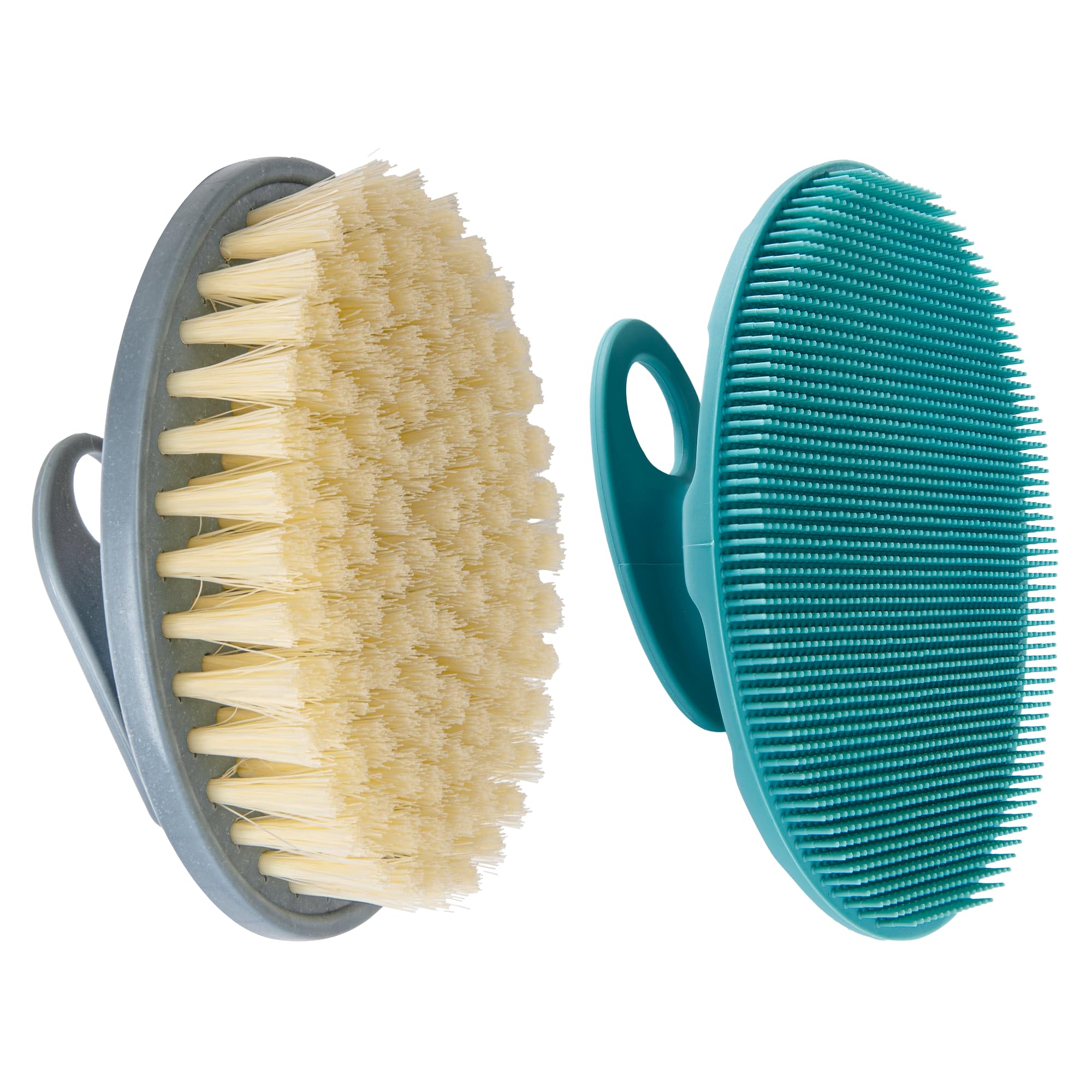 Innerneed Soft Silicone Body Cleansing Brush Shower Scrubber, With Pp Shower Brush For Cellulite Treatment, Lymphatic Drainage A