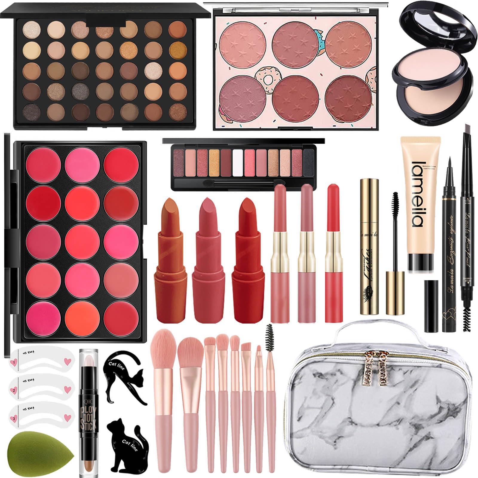 MISS ROSE M All In One Makeup Kit, Makeup Kit for Women Full Kit,Multipurpose Women's Cosmetics Set,Beginners and Professionals 