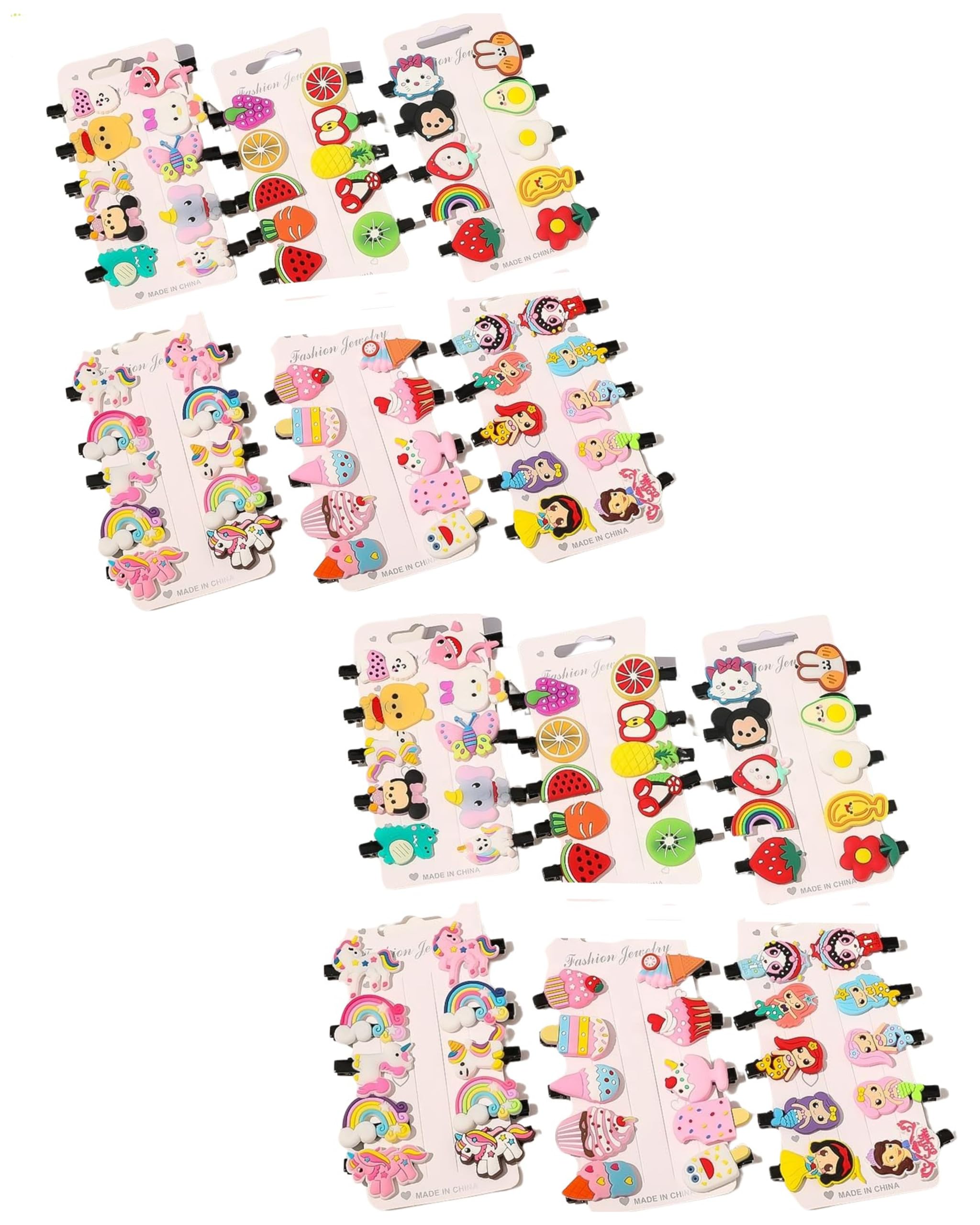 Samyak Combo Of 12 Pack Kids Girls Hair Clips Pins Kanjak Gifts Navratri Combos/Birthday Return Favour Hair Accessories (12),Mul
