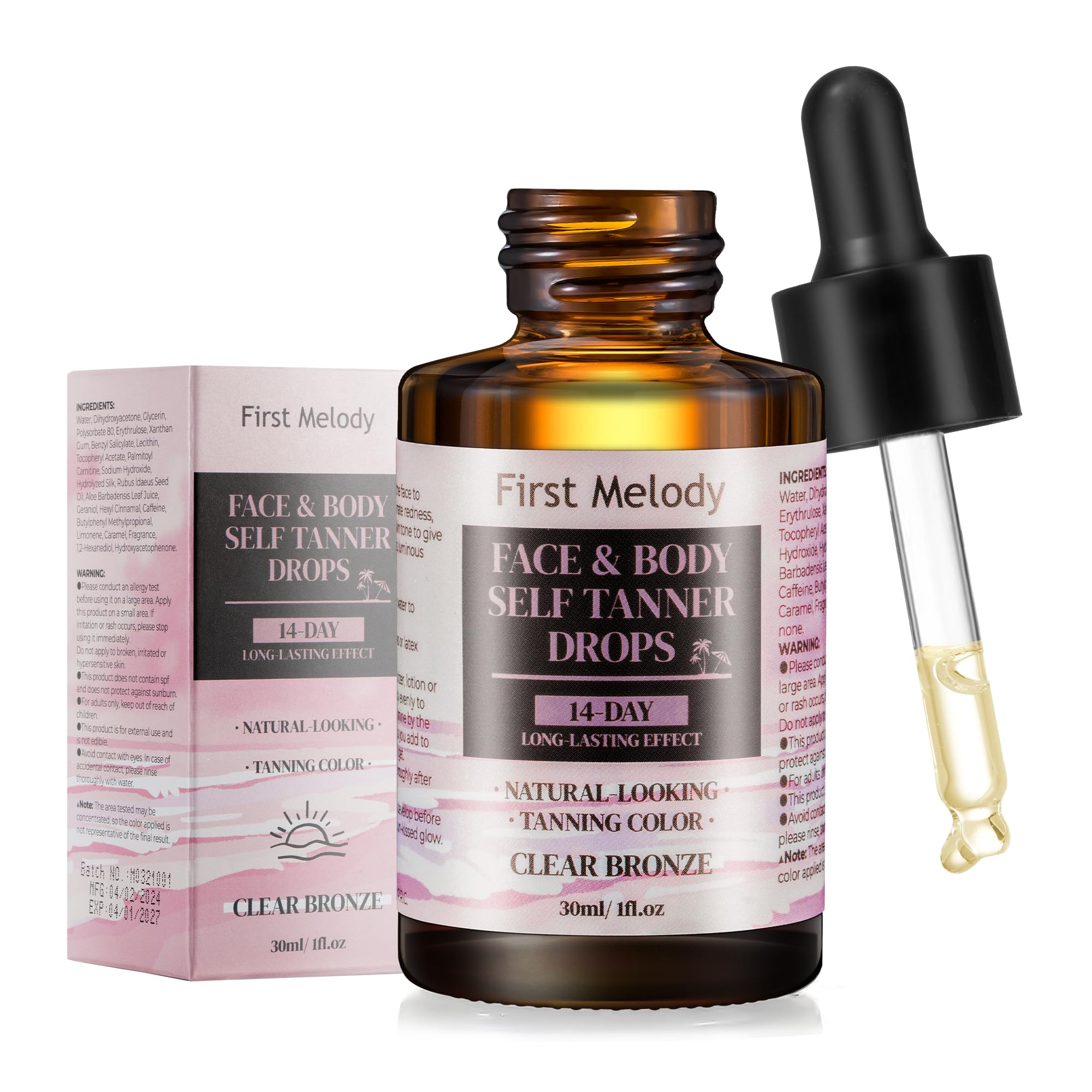 Self Tanner Drops for Face Tanner, Sunless Tan, Body & Face Self Tanner Drops, Face Tanning Drops (Drops-3)