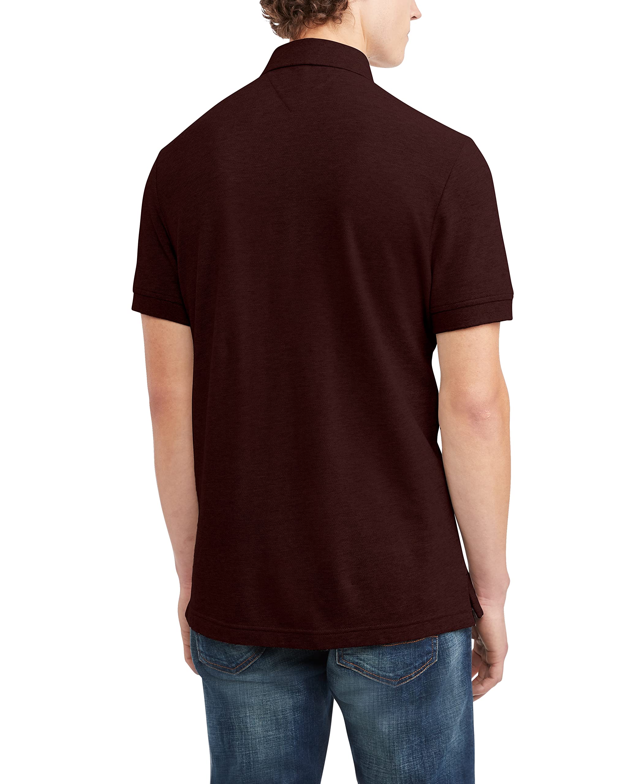 Tommy Hilfiger Mens Regular Short Sleeve cotton Pique Polo Shirt in classic Fit, Biking Red Heather, X-Large