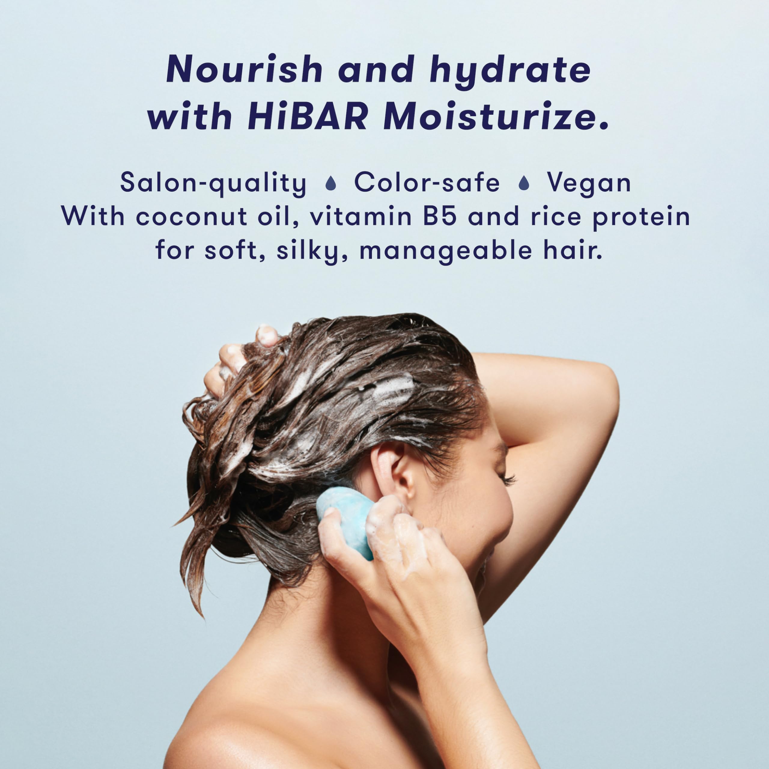 Hibar Moisturize Bar Shampoo And Conditioner Set - Ideal For Dry, Thick Hair, Promotes Growth With Rice Water, All Natural, Nour