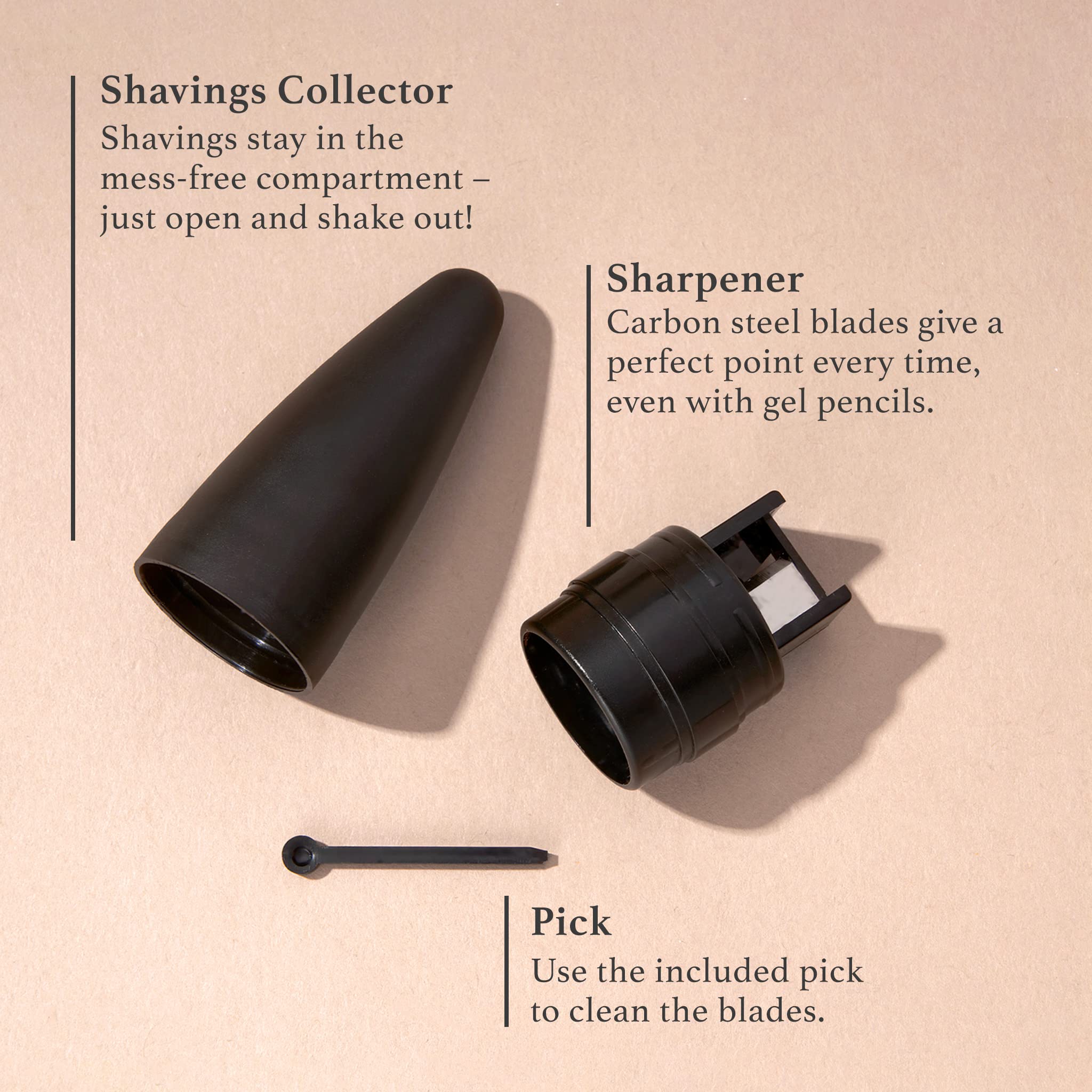 Julep Cosmetic Makeup Pencil Sharpener - Eyeliner, Lip Liner And Eyebrow Pencils - Compact Travel Friendly - Easy To Clean - Uni