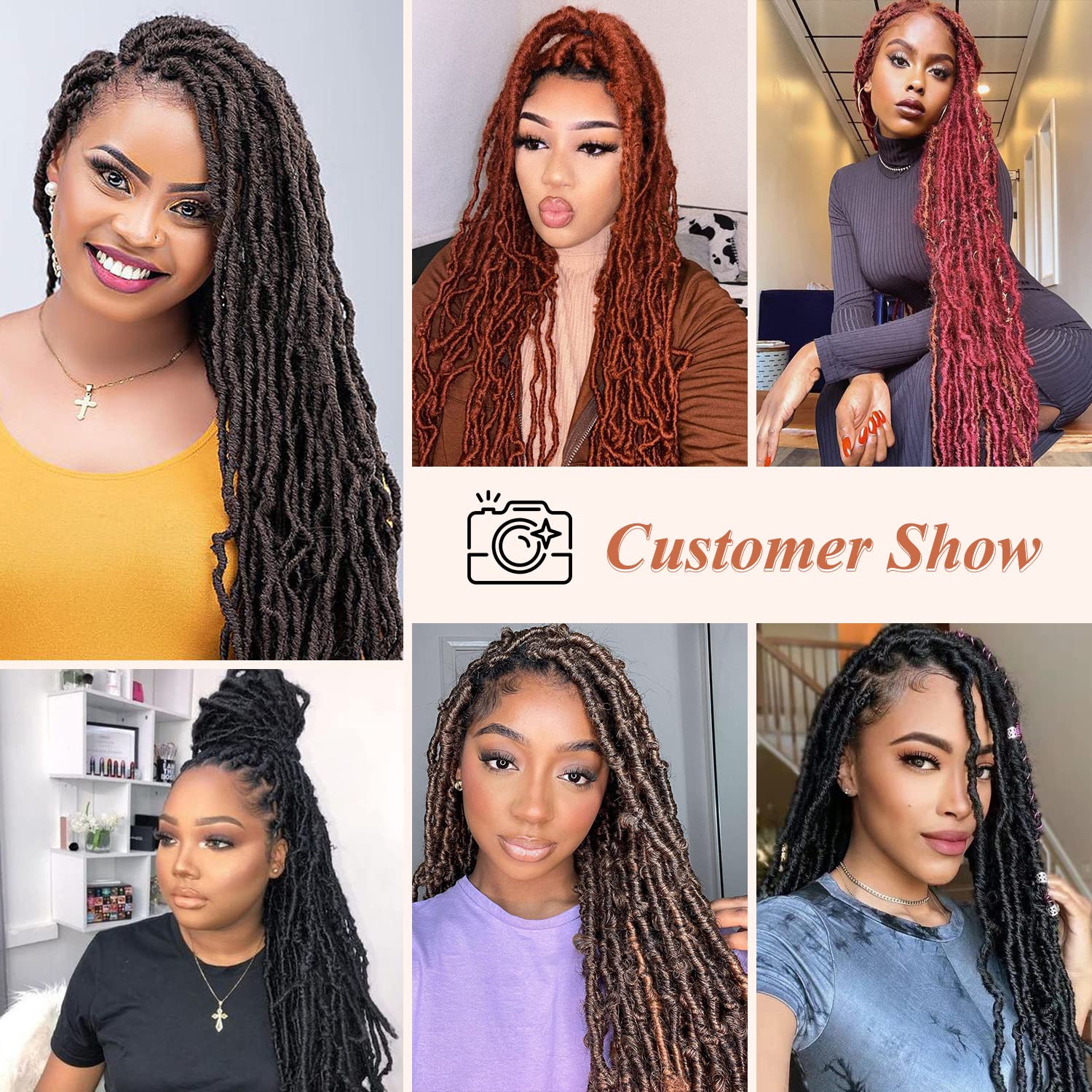 Faux Locs Crochet Hair 32 Inch Soft Locs Burgundy Crochet Hair 7 Packs Red Goddess Locs Braids Hair Extensions For Black Women a