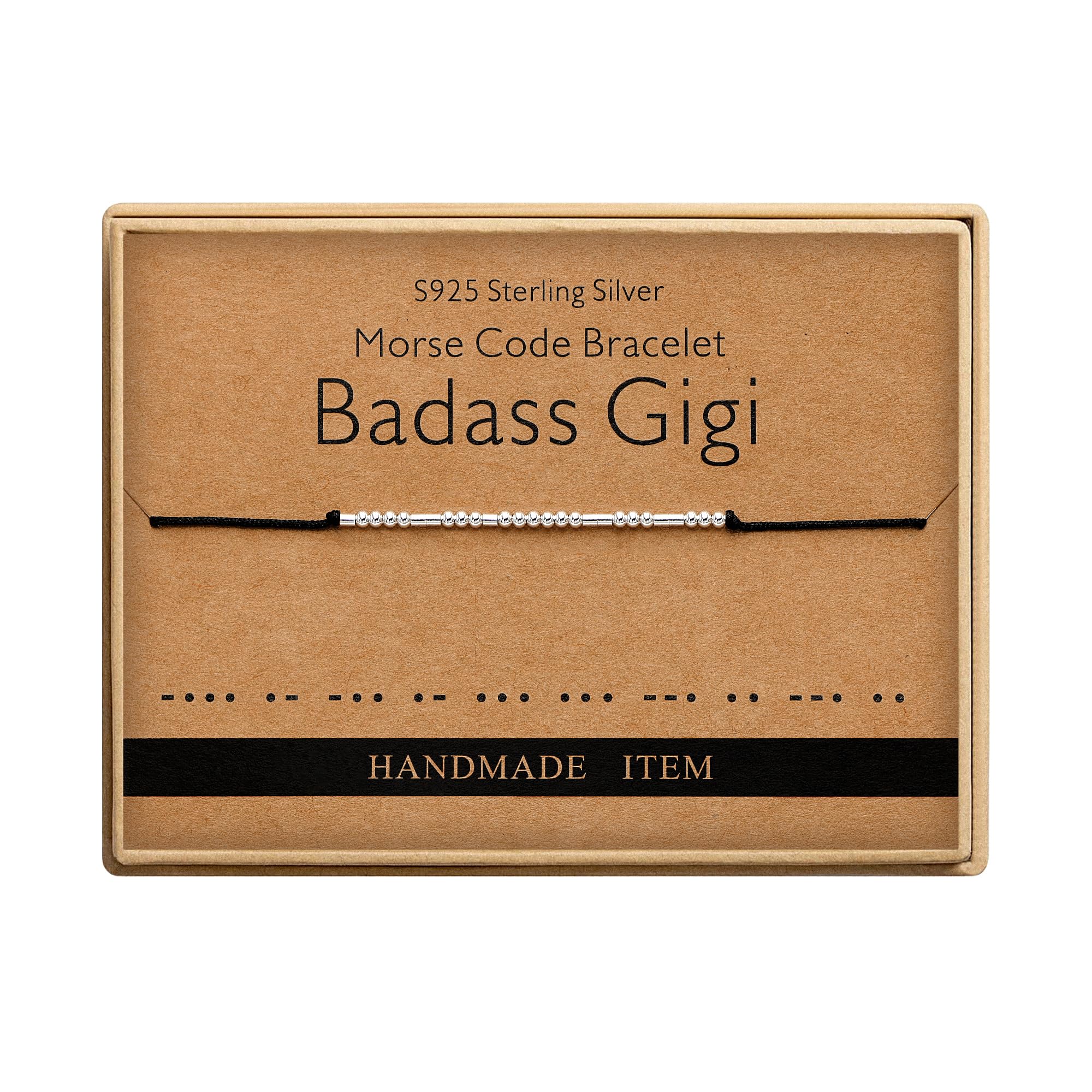 Gifts for Women Badass Gigi Morse Code Bracelets for Women Inspiration Gifts for Gigi Funny Gifts for Women Best Birthday Gifts 