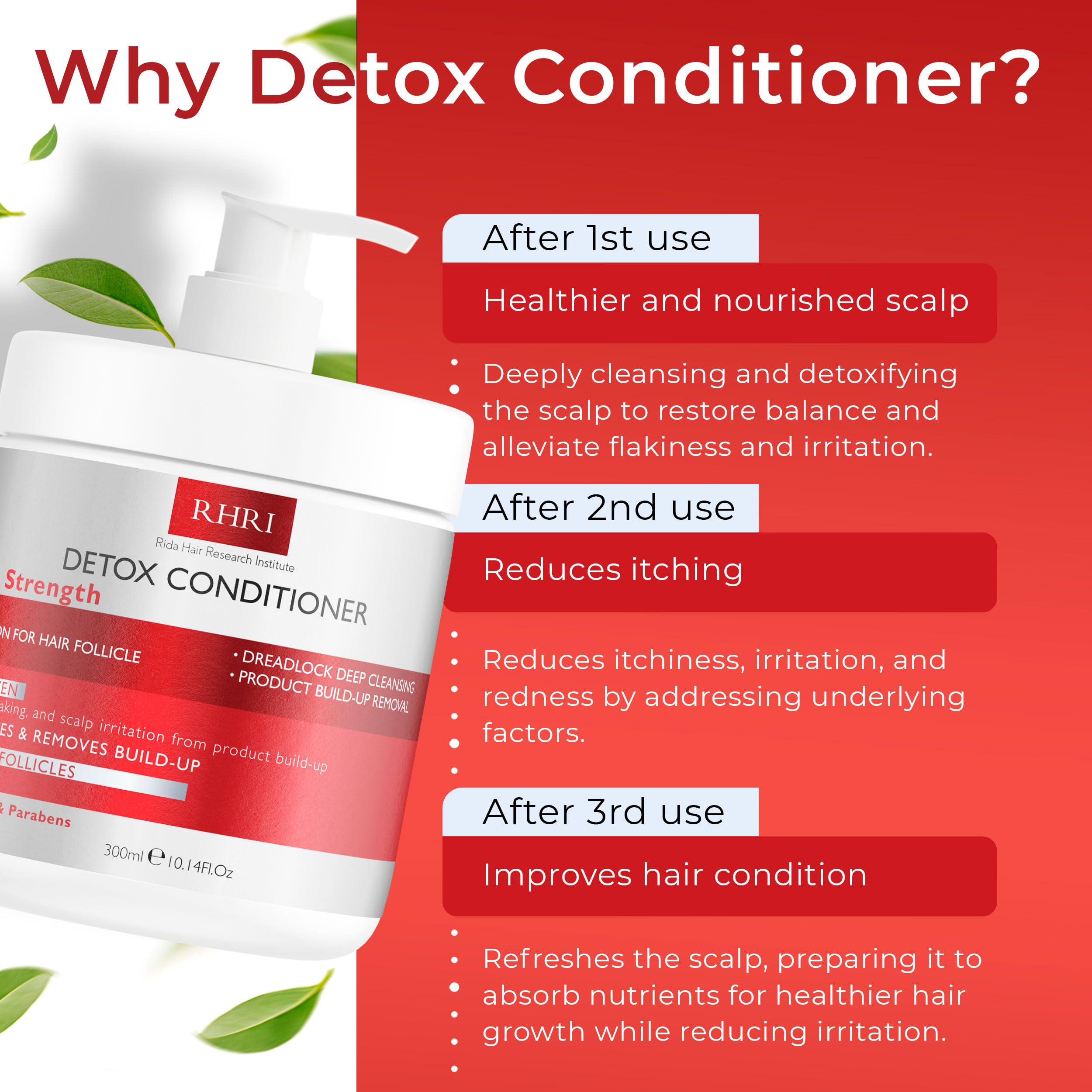 Detox Conditioner For Men And Women | Extra Strength And Deep Cleansing For Scalp & Hair | Metal Detox, Build-Up Removal & Hair