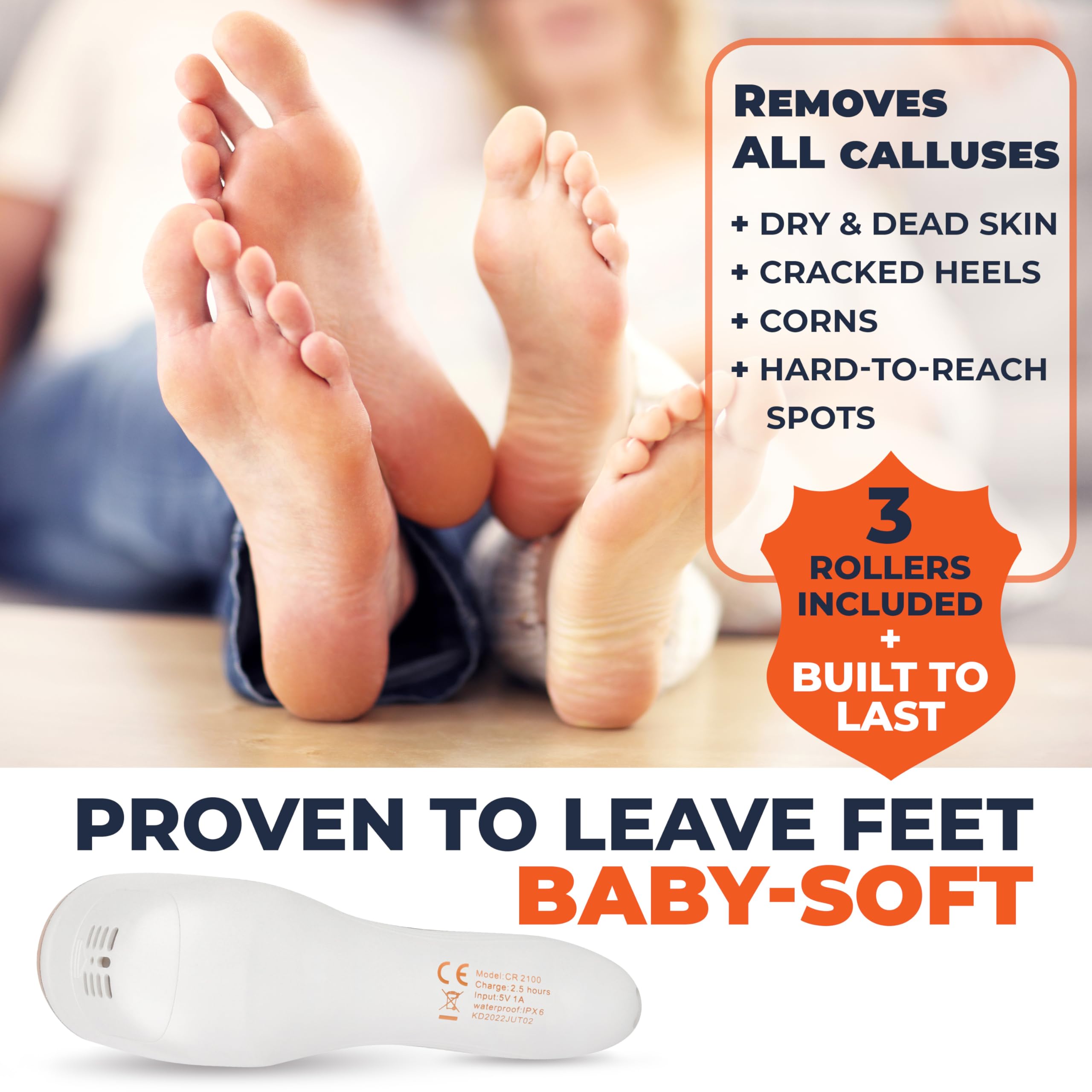 Own Harmony Electric Callus Remover with Vacuum - Foot Care for Women - Professional Pedicure Tools for Powerful Pedi Care Vac -