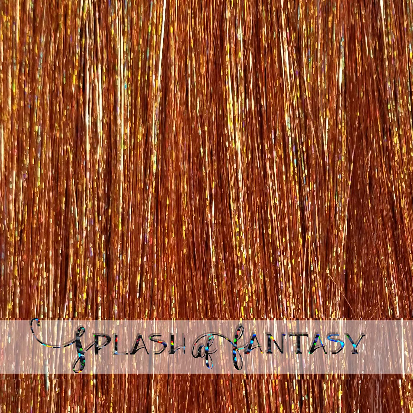 40'' Hair Tinsel 100 Strands (Sparkle Copper)