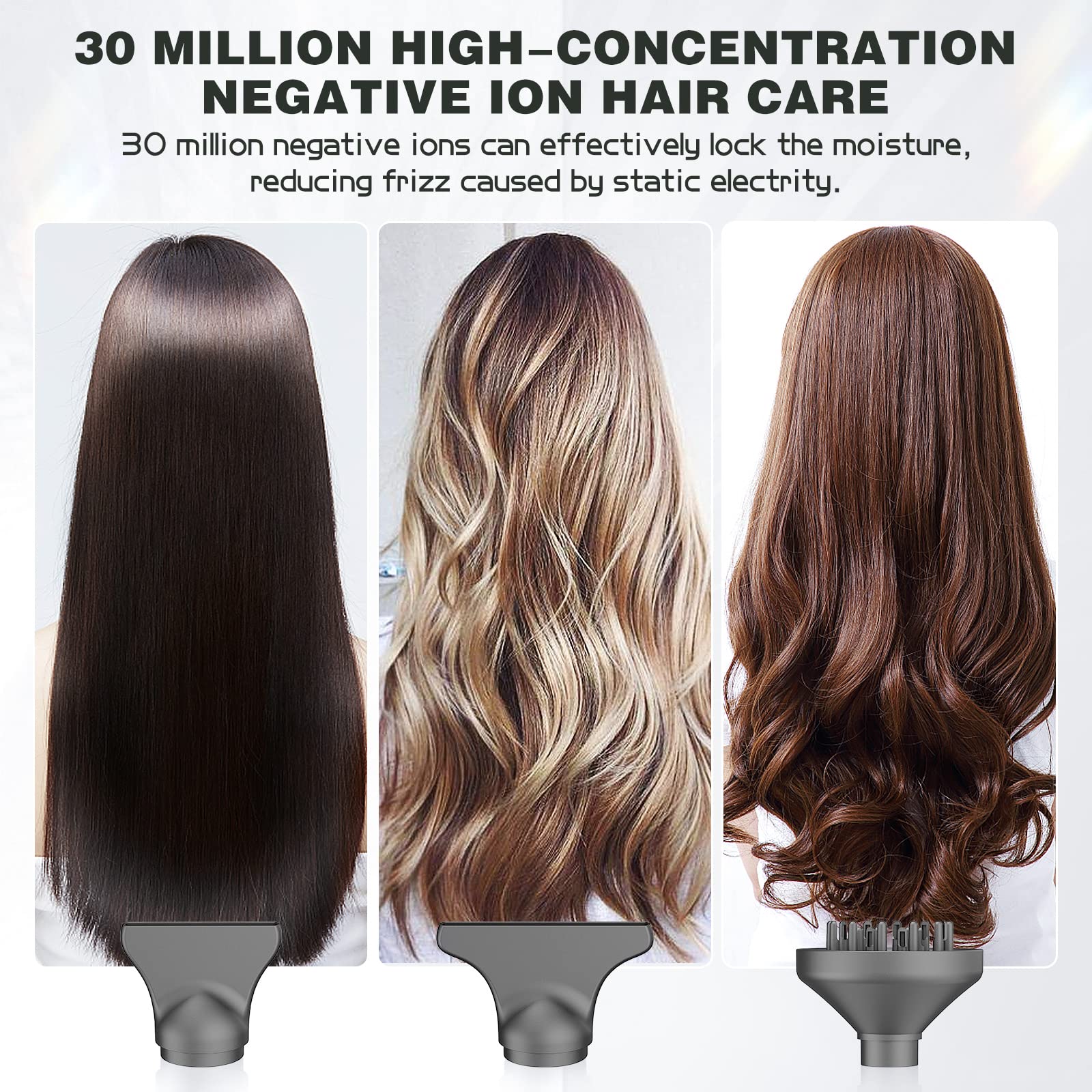Slopehill Professional Hair Dryer With Diffuser, Ionic Hair Dryer,Lightweight Compact Powerful & Fast Salon Blow Dryer With High