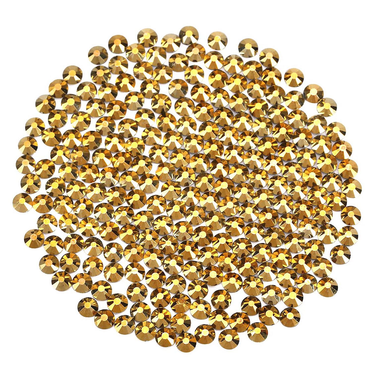 Novani Rhinestones Flatback Rhinestones Glass Gems Stones Jewels Round Gemstones Non-Hotfix Crystal for Crafts,SS30,288 Pieces,G