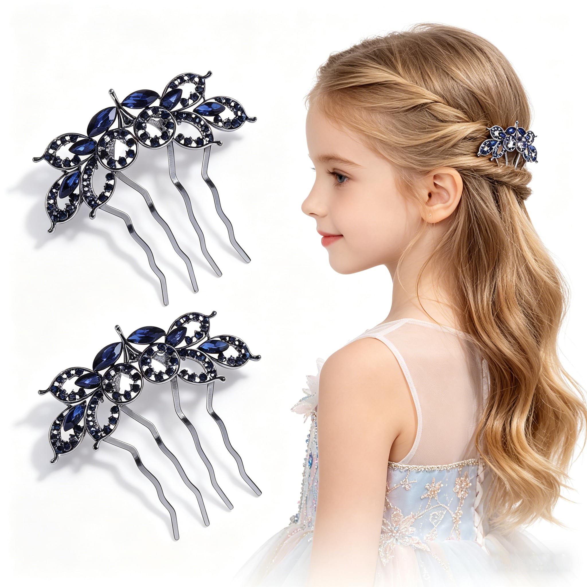 Didiseaon Rhinestone Crown Hair Comb for Girls Decorative Hair Accessories Jewelry for Weddings Parties and Special Occasions Al