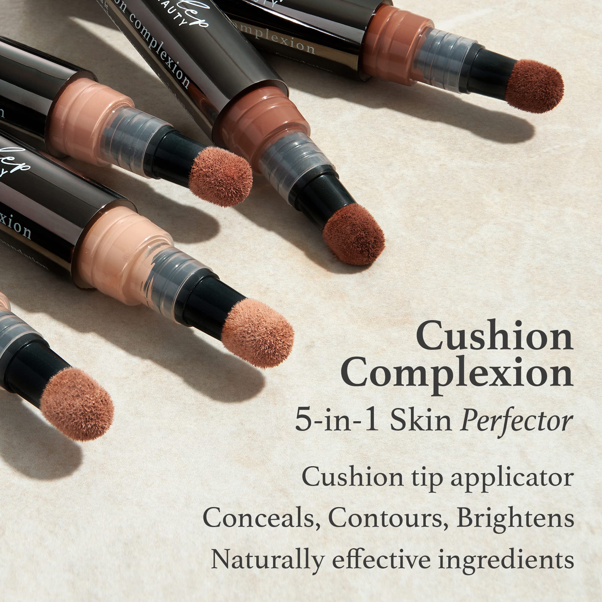 Julep Cushion Complexion Multitasking Skin Perfecter - 435 Fawn - Concealer, Foundation, Brightener, Contour Stick - Infused Wit