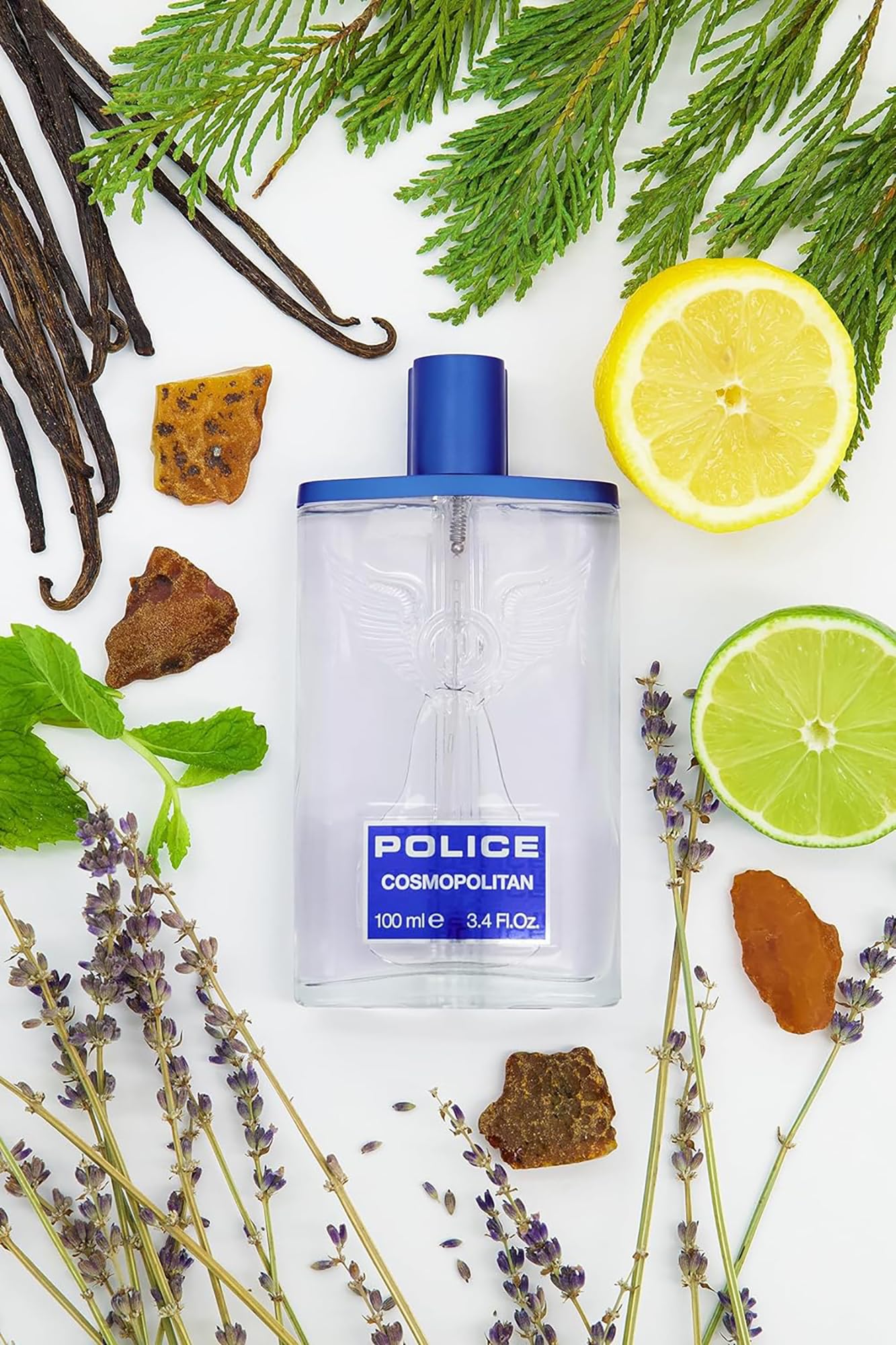 Cosmopolitan By Police - Fragrance For Men - Top Notes Of Mint And Sage - Middle Notes Of Jasmine And Nutmeg - Base Notes Of Van