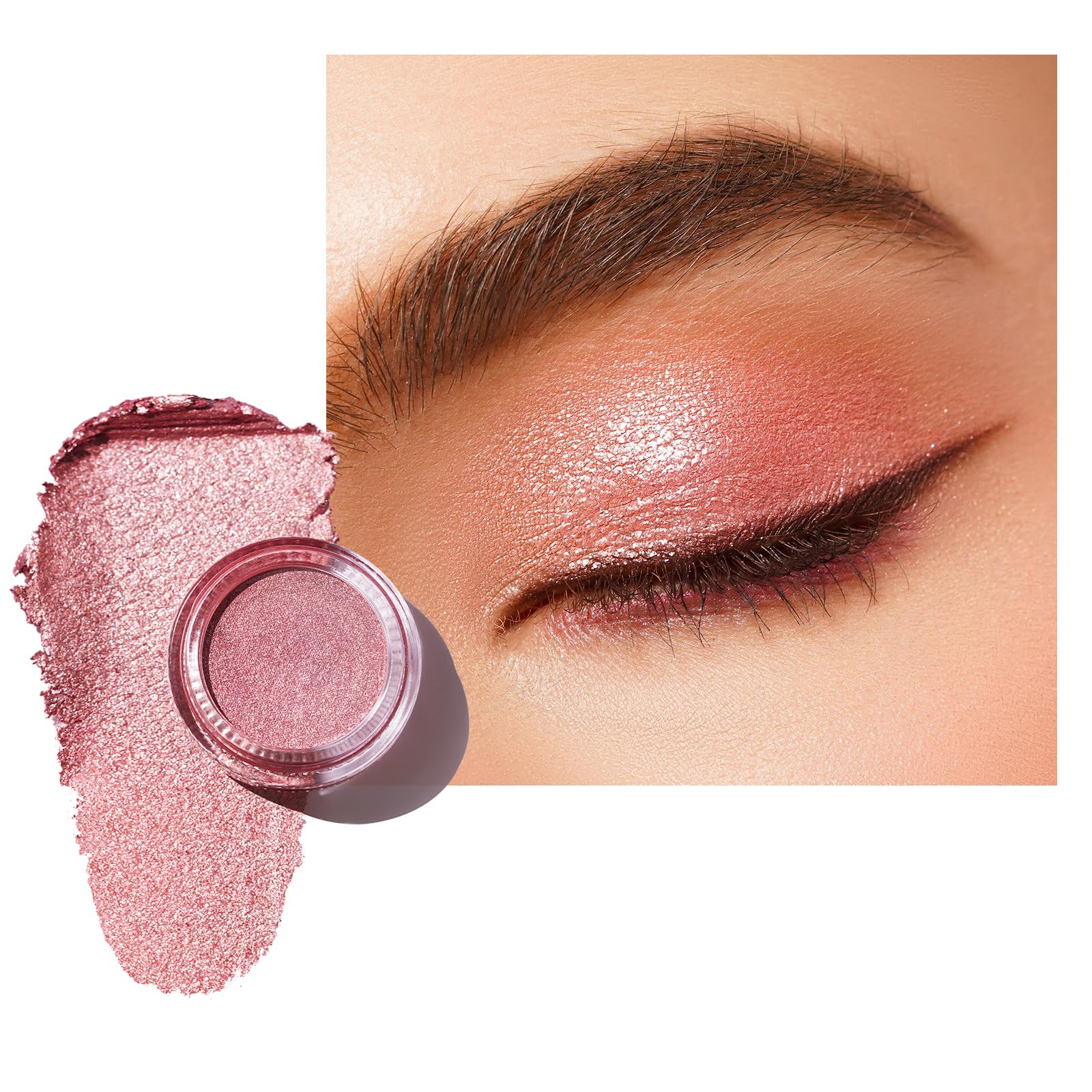 Oulac Pink Cream Eyeshadow Also For Highlighter Large Capacity Highly Pigmented Eye Shadow Waterproof &Long Lasting With Moistur