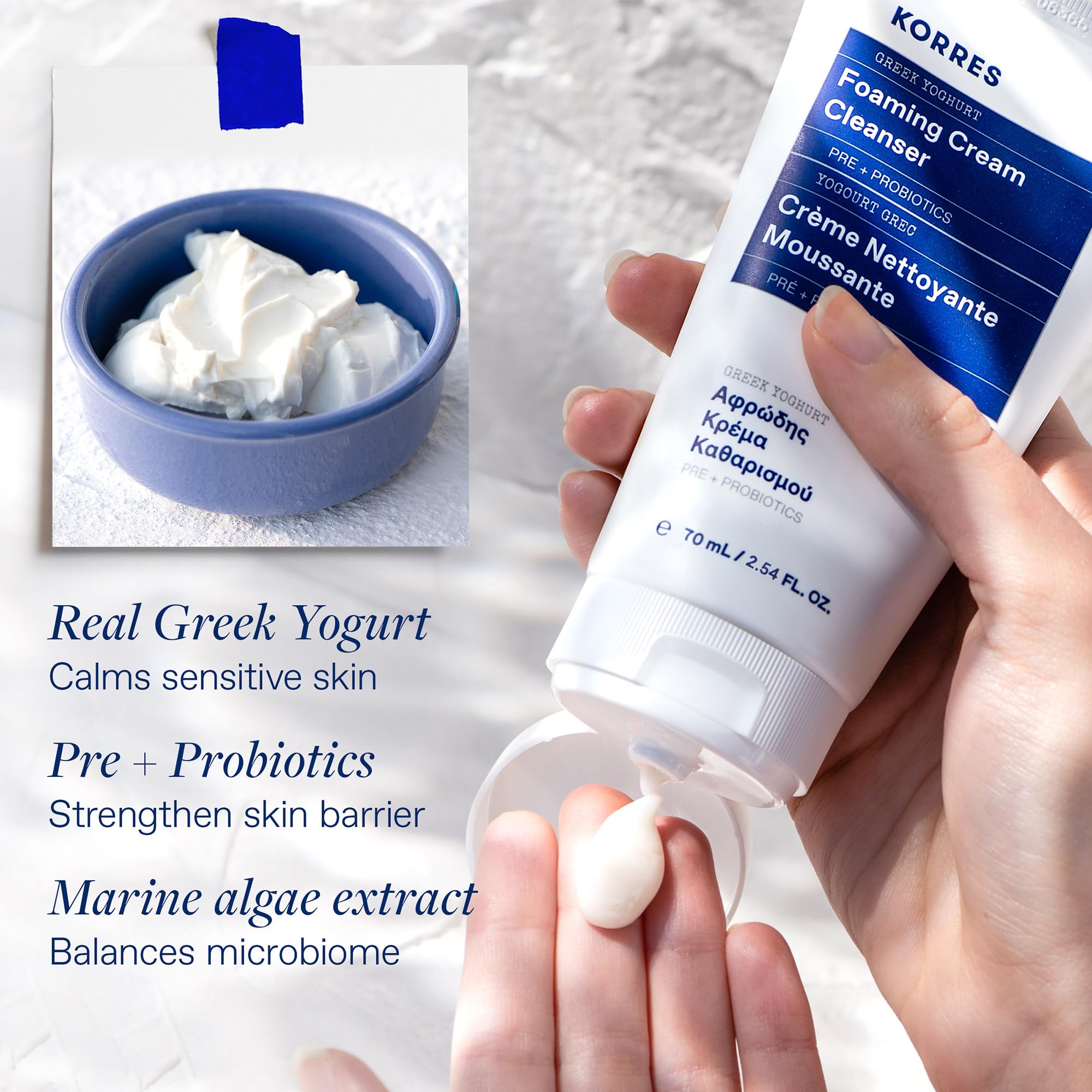 KORRES Greek Yoghurt Foaming Cream Cleanser 75 Ml, 2.5 fl. oz.
