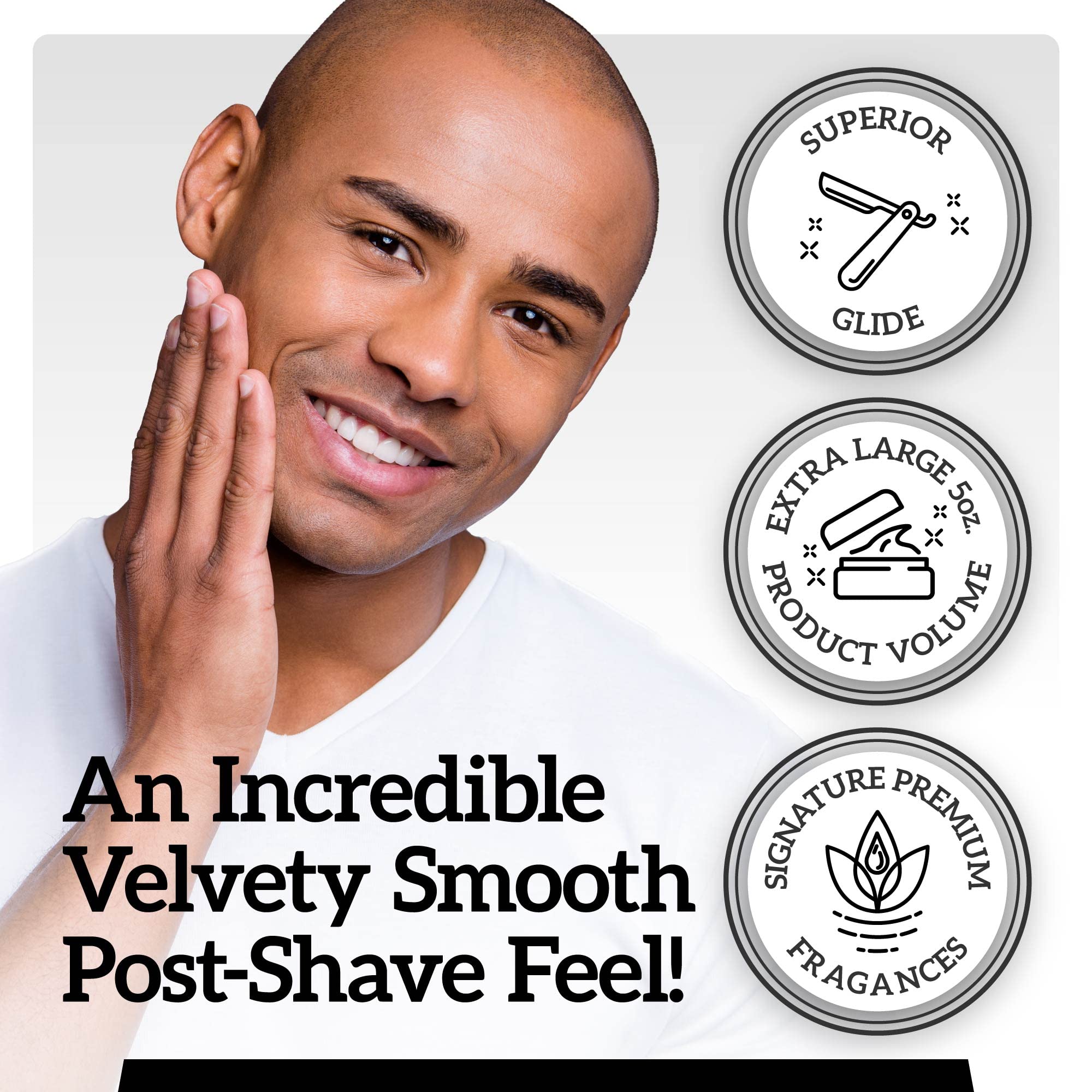 Mr. Fine 21C Mens Shaving Soap, Builds Thick & Easy Lather, Protects From Razor Burn & Irritation, No Artificial Colors, Made In