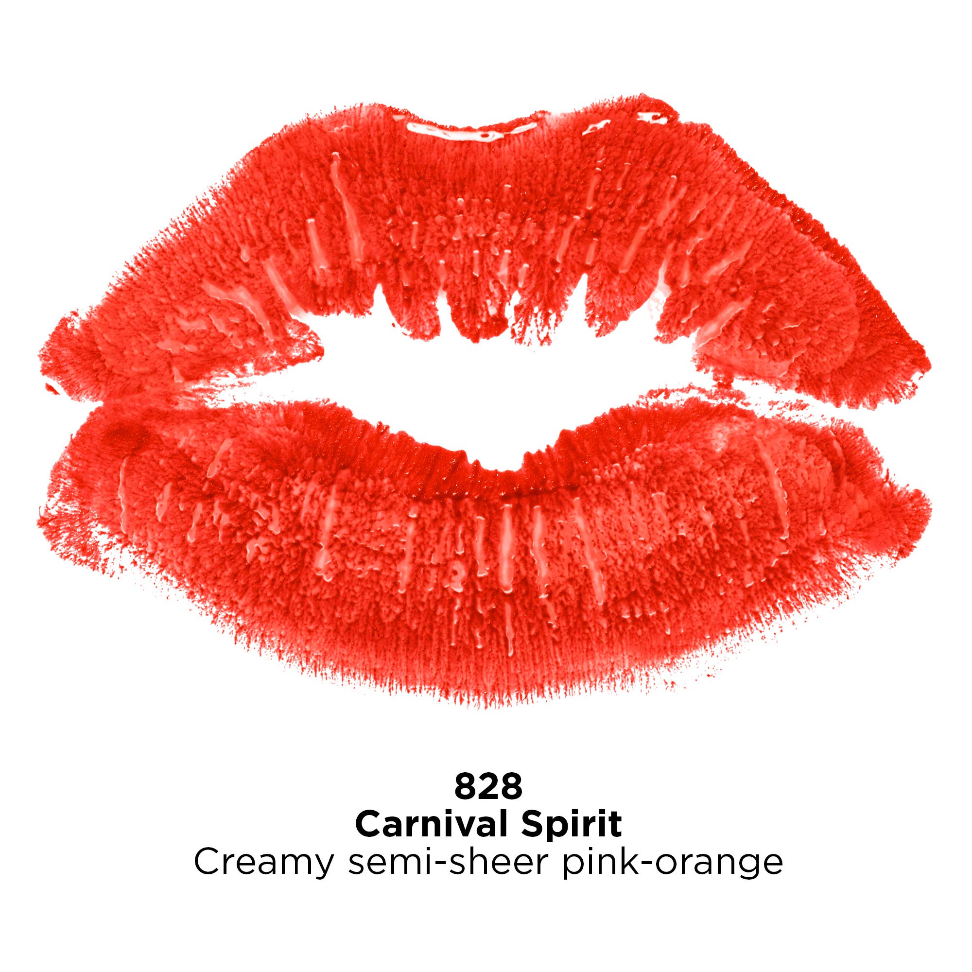 Revlon Super Lustrous Lipstick, Creamy Formula For Soft, Fuller-Looking Lips, Moisturized Feel, Carnival Spirit (828), 0.15 oz