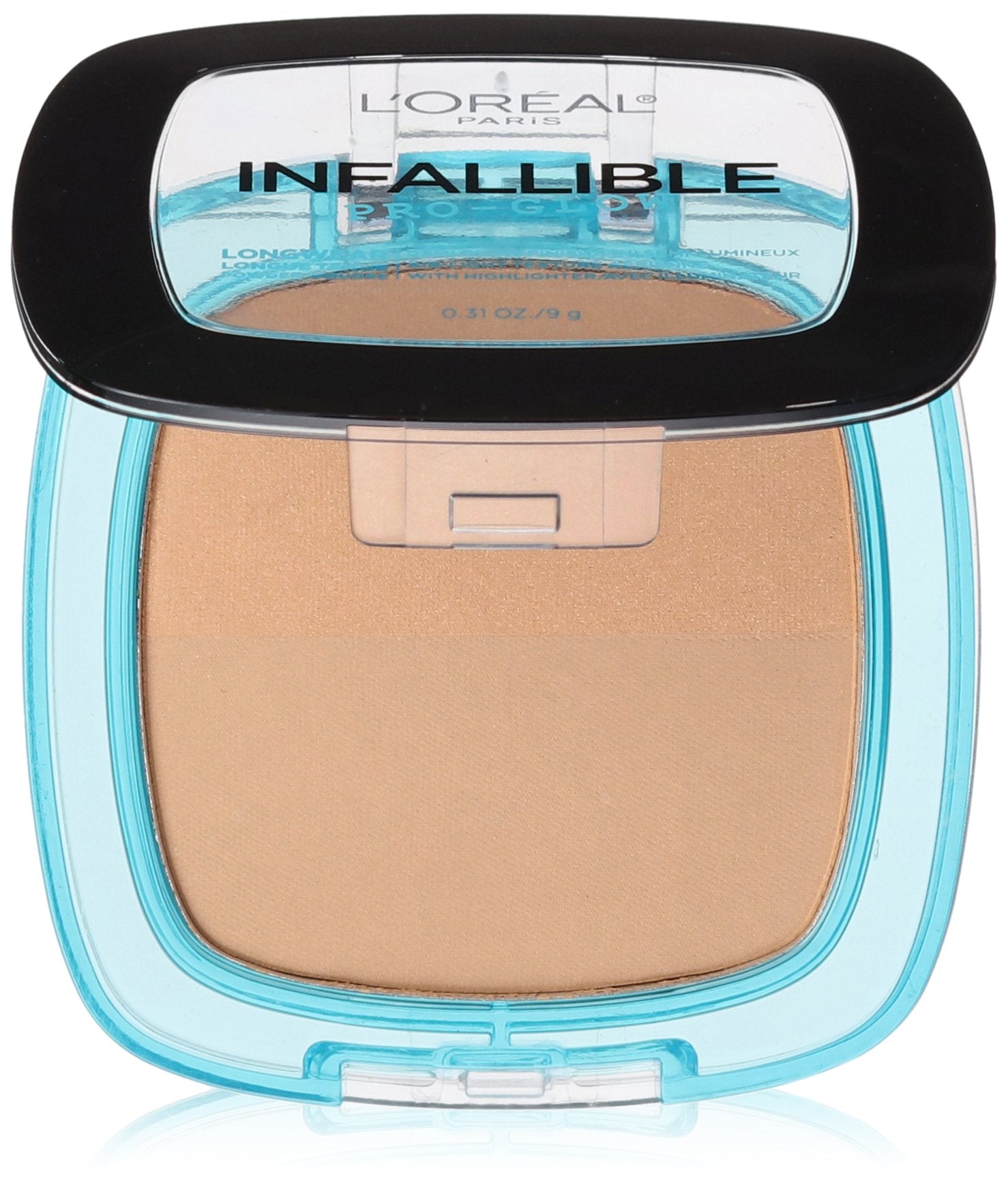 L'Or  al Paris Infallible Pro Glow Pressed Powder, Sun Beige, 0.31 oz.