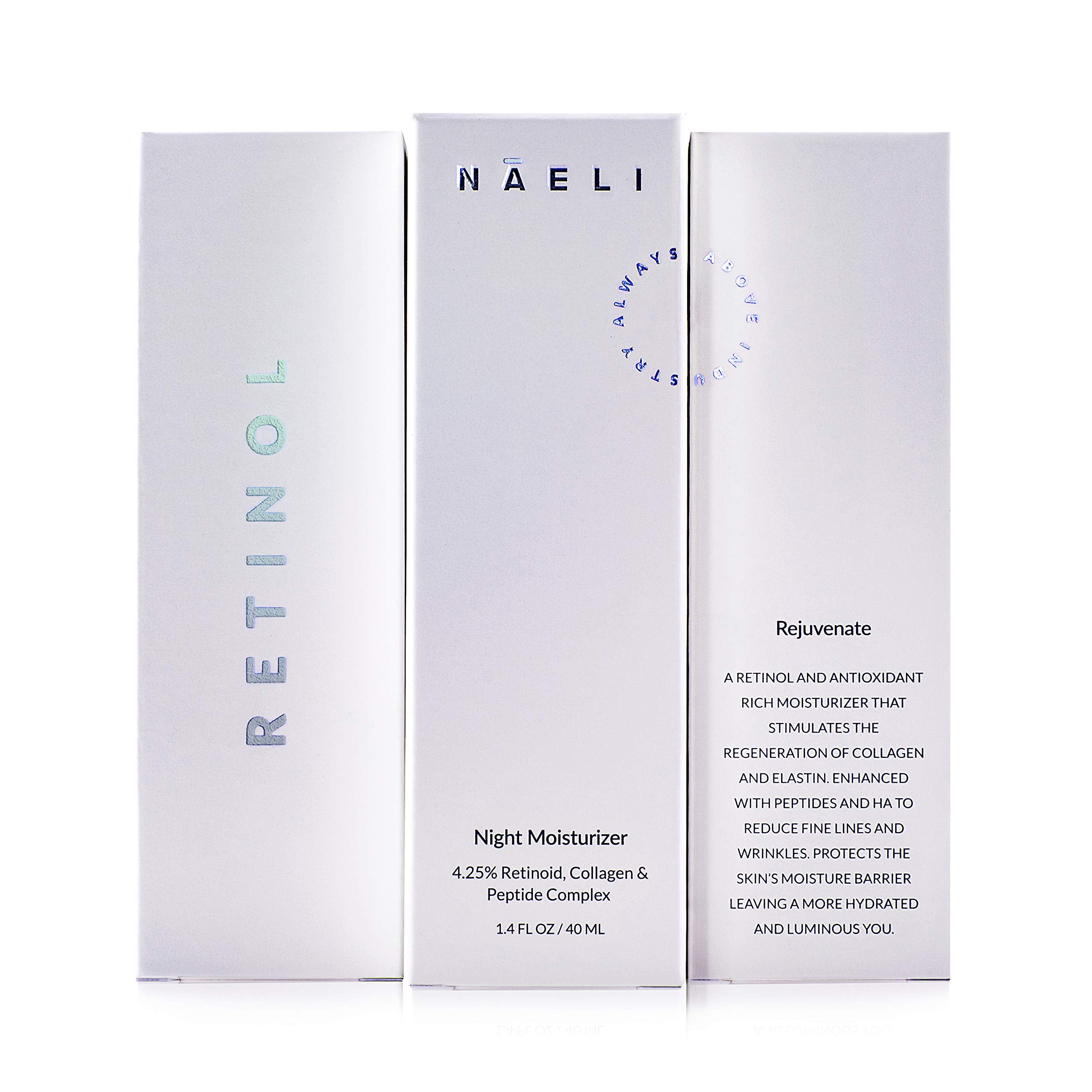 Retinoid Cream - 4.25% Retinol Night Moisturizer for Face & Neck with Collagen, Peptides & Hyaluronic Acid - Anti Aging Wrinkle