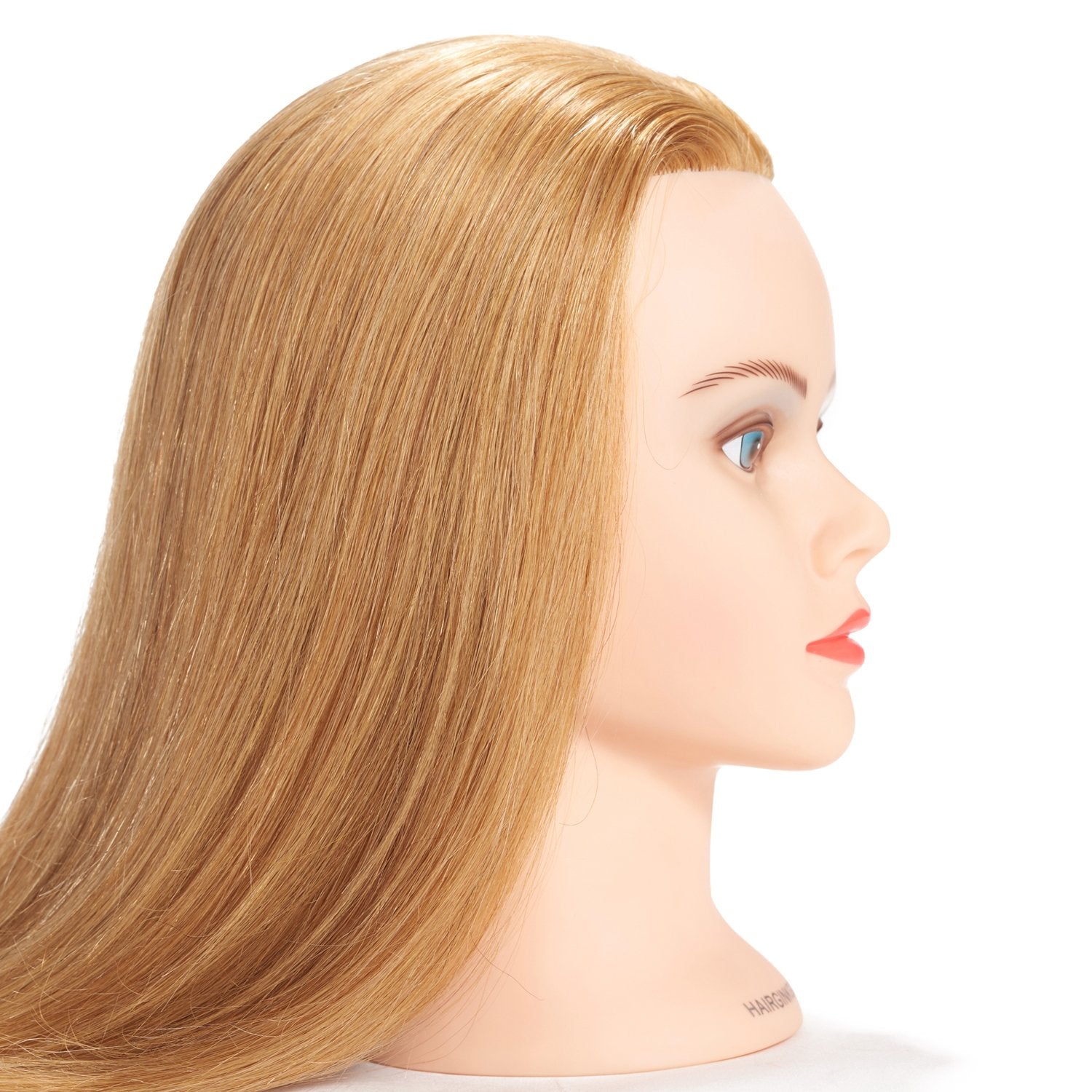 Hairginkgo Mannequin Head 20''-22'' 100% Human Hair Manikin Head Hairdresser Training Head Cosmetology Doll Head For Styling Dye