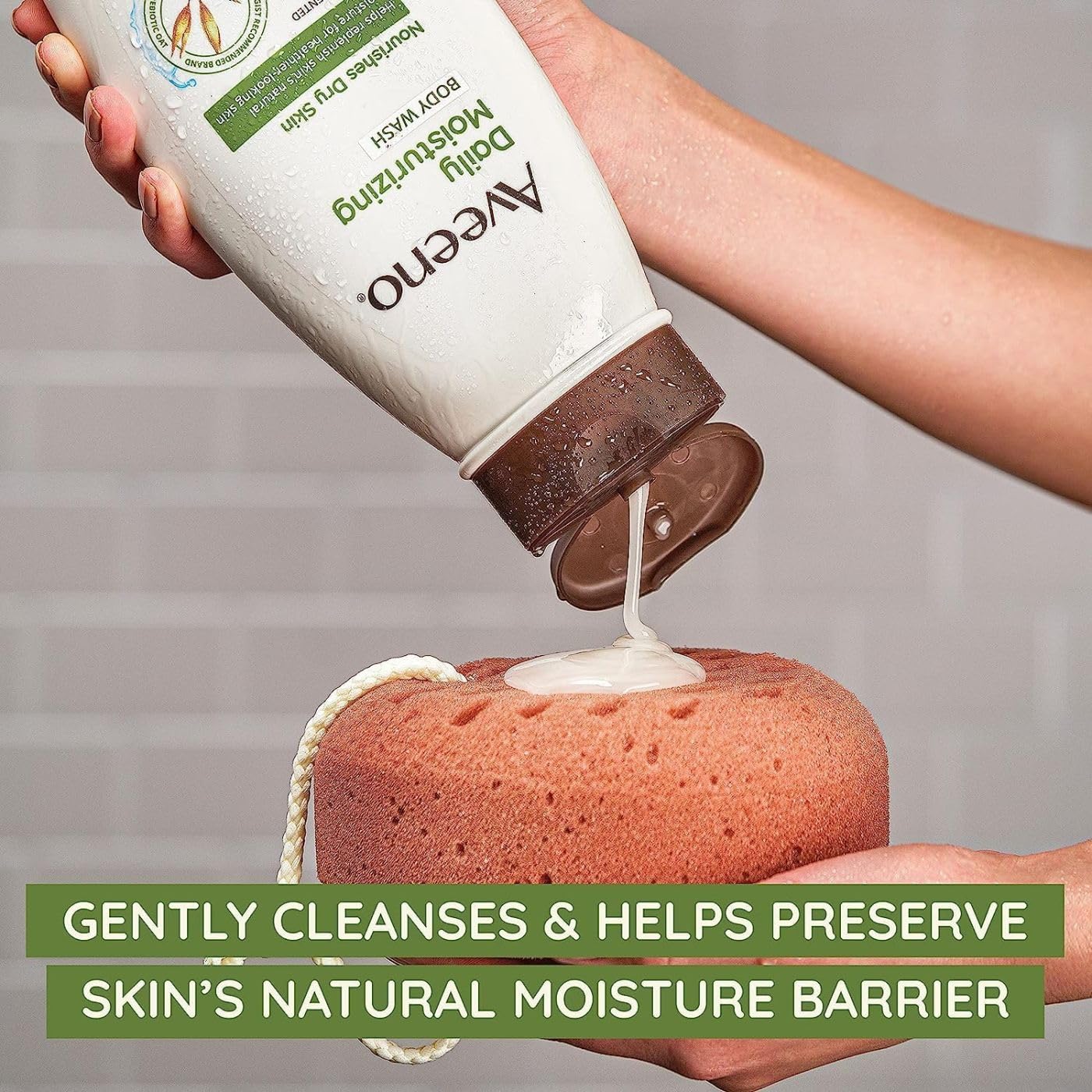 Aveeno Daily Moisturizing Body Wash, Body Wash For Dry Skin With Soothing Oat, Creamy Shower Cleanser, Gentle, Soap-Free And Dye
