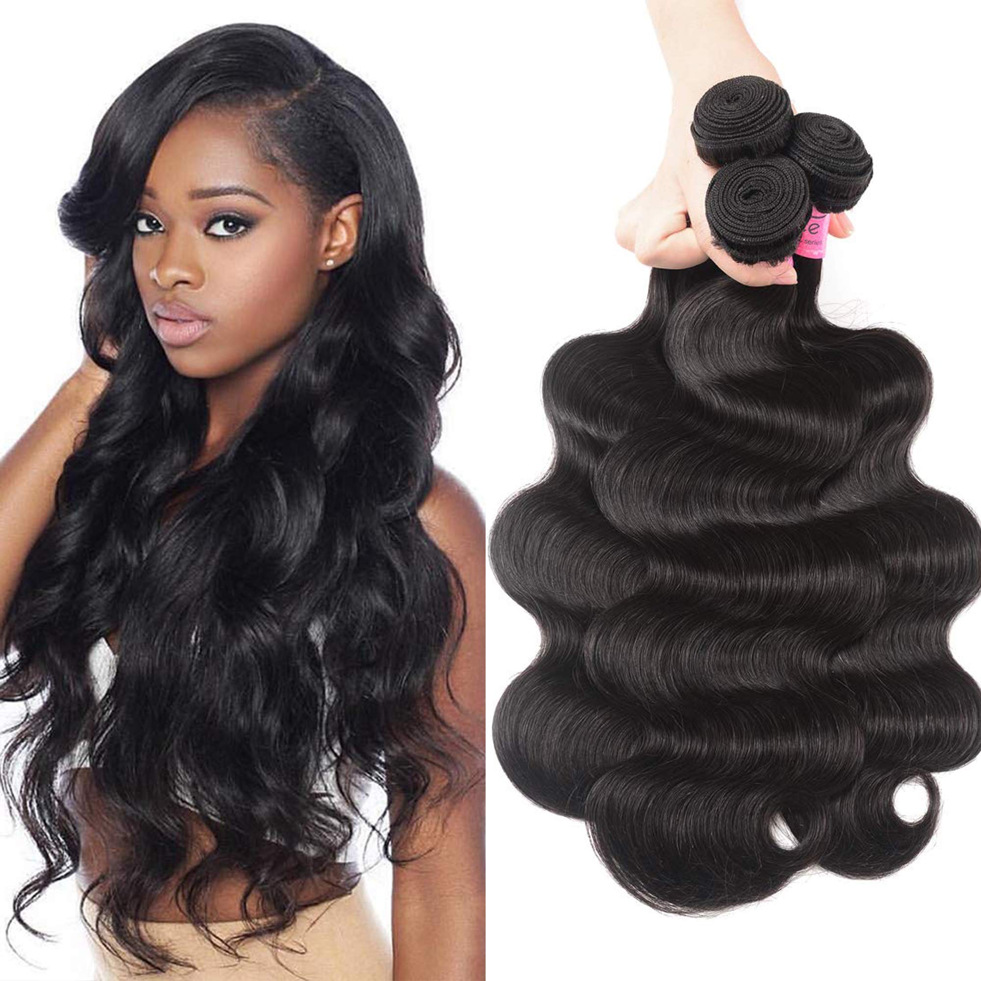 UNICE Malaysian Body Wave Human Hair Weave 3 Bundles 100% Unprocessed Virgin Human Hair Weave Sew In Human Hair Extensions Natur