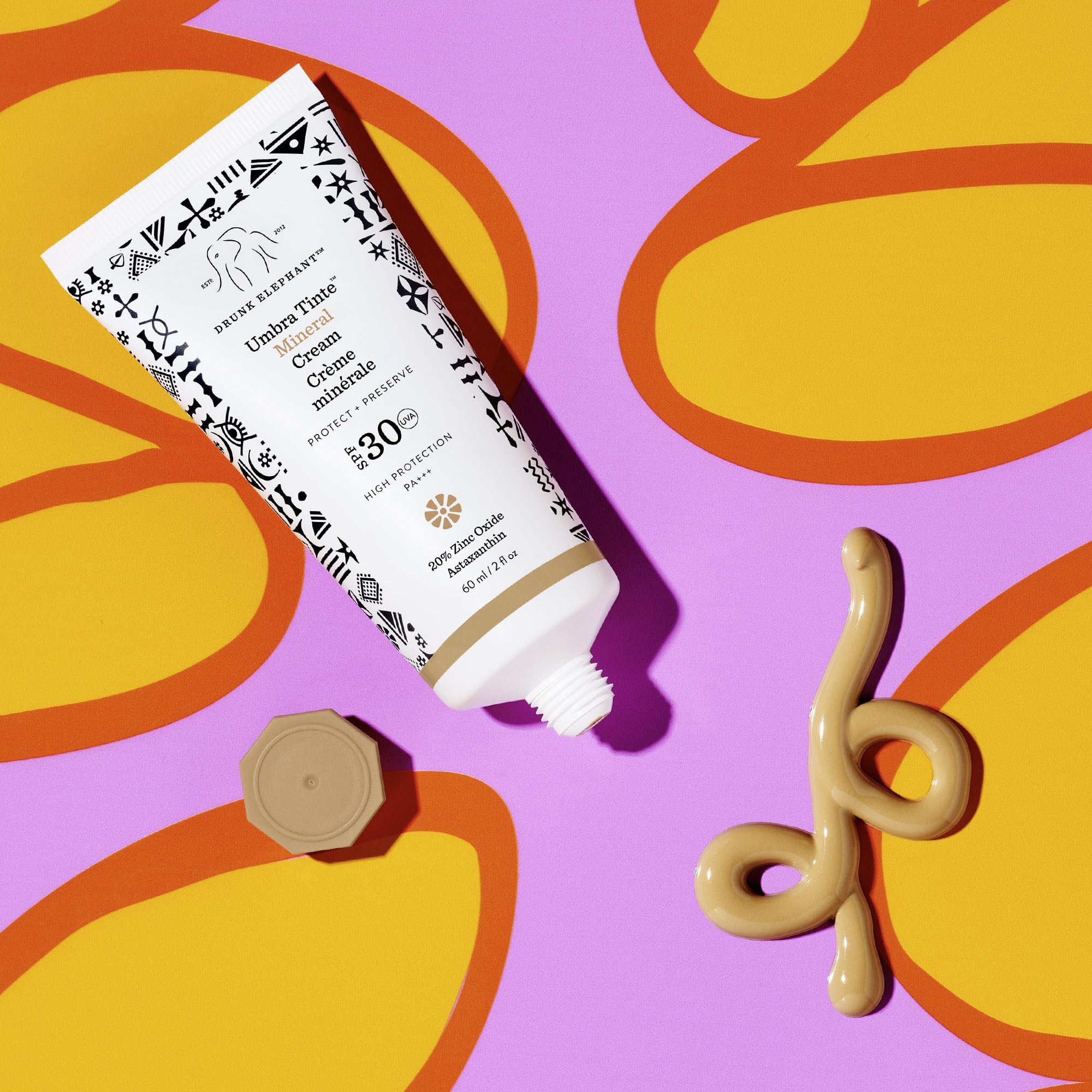 Drunk Elephant Umbra Tinte Mineral Cream SPF 30/PA+++ - 100% Mineral Sun Protection - Lightweight & Blendable - Free of Essentia