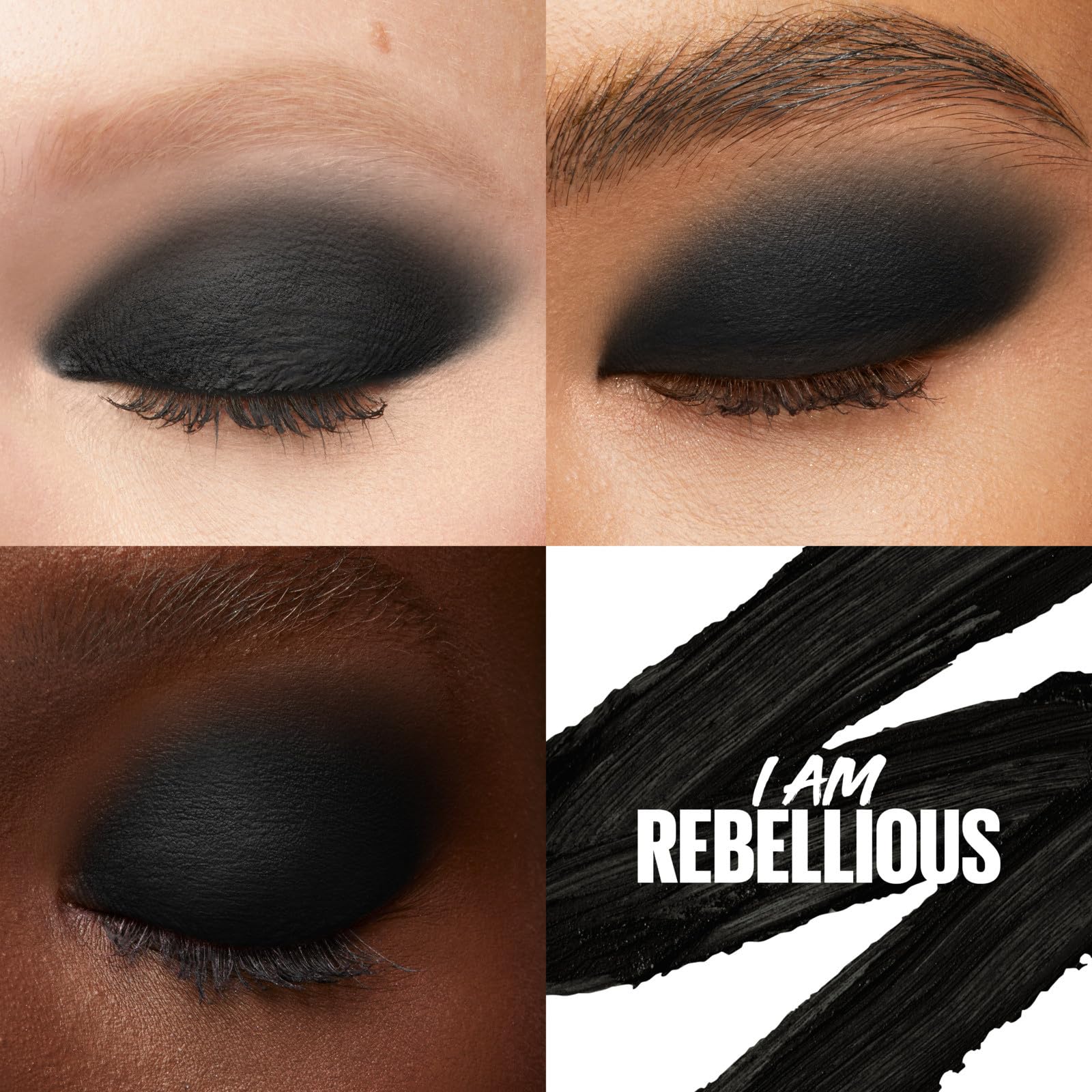 MAYBELLINE Color Tattoo Longwear Multi-Use Eye Shadow Stix, All-In-One Eye Makeup for Up to 24HR Wear, I am Rebellious (Matte Bl