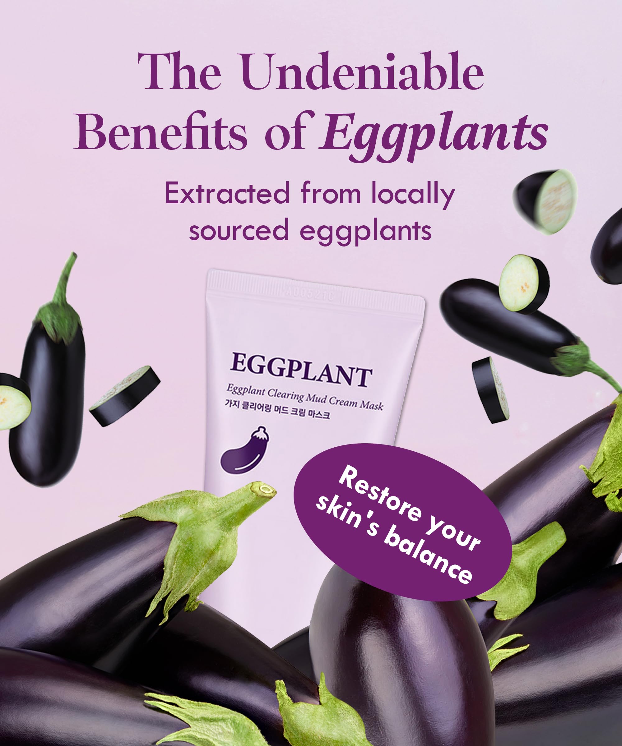 Papa Recipe Eggplant Mud Cream Mask 3.38 Ounce - Korean Skin Care, Dead Skin Exfoliator For Sensitive Face