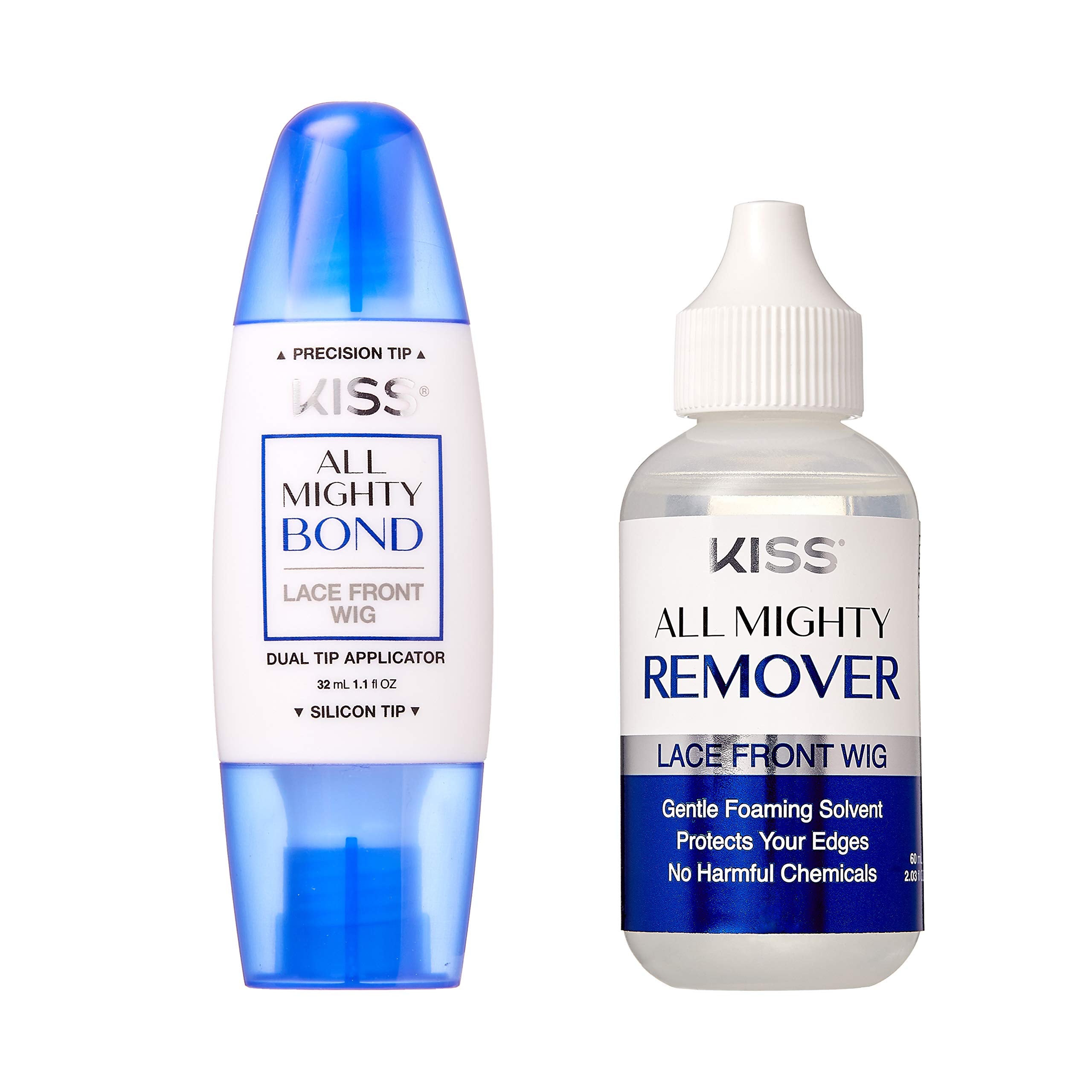 Red By Kiss All Mighty Bond Lace Front Wig Glue & Remover Set, Dual Tip Applicator, Instant Dry, Water Resistant, Strong Hold Fo