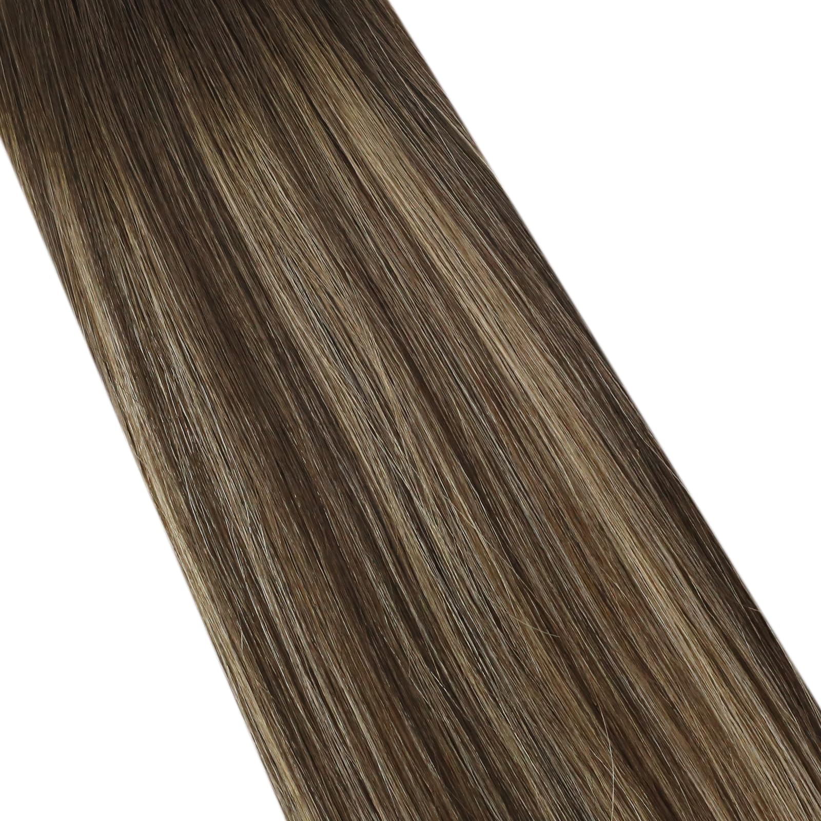 Moresoo Tape In Extensions Ombre 20 Inch Tape In Remy Human Hair Extensions 20Pcs Tape In Hair Extensions Brown To Blonde 4274 B