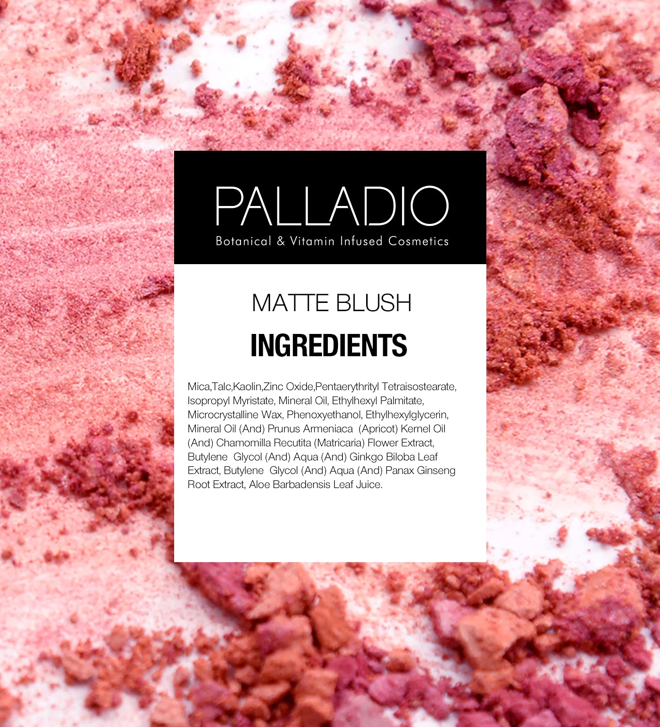 Palladio Matte Blush, Brushes Onto Cheeks Smoothly, Soft Matte Look And Even Finish, Flawless Velvety Coverage, Effortless Blend