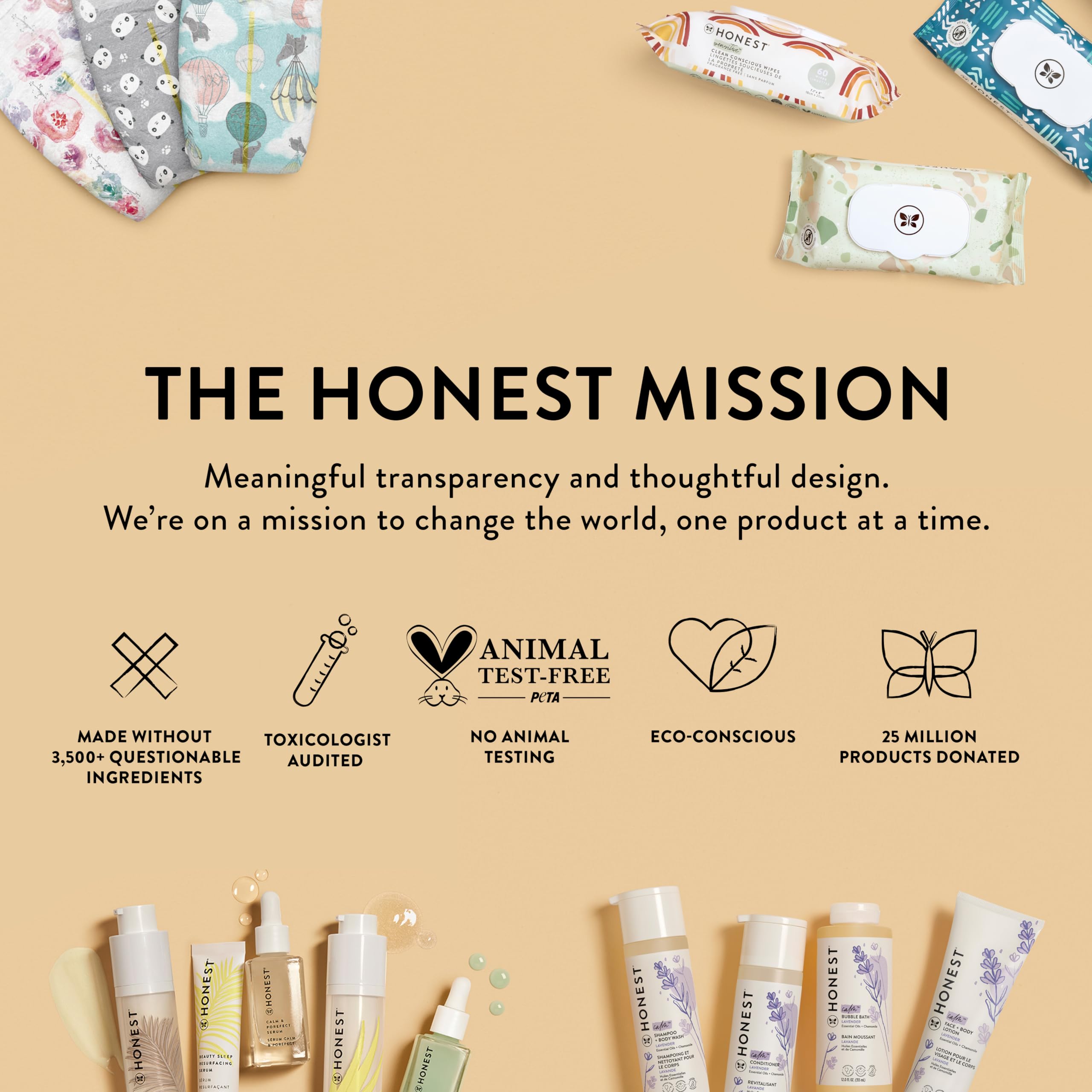 The Honest Company 2-In-1 Cleansing Shampoo + Body Wash  Gentle For Baby  Naturally Derived, Tear-Free, Hypoallergenic  Lavender