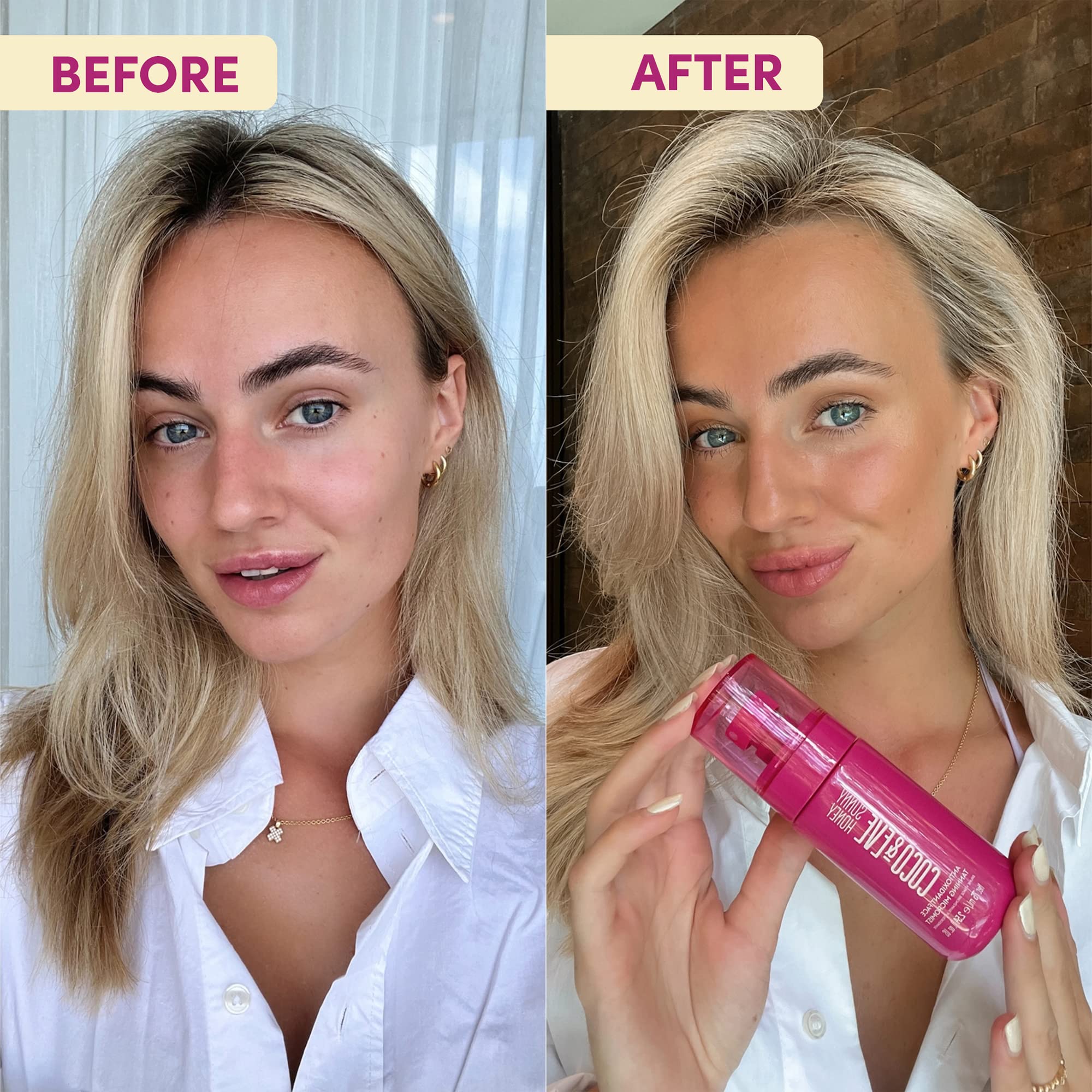 coco & Eve Antioxidant Face Tanning Micromist Sunless Self Tanning Face Mist with Antioxidants to Boost Hydration Quick, Flawles