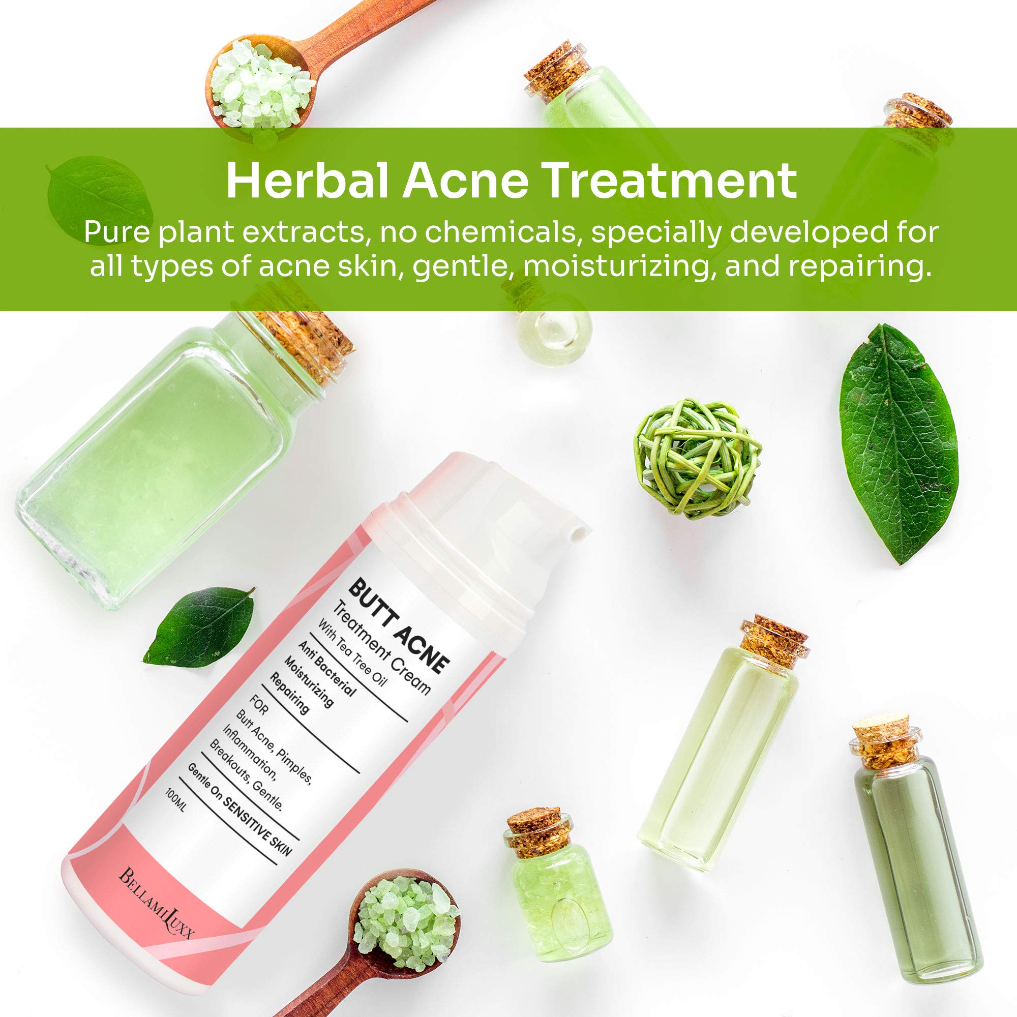 BellamiLuxx Butt Acne clearing Lotion, Pure Plants Extracts for Reduce Acne and Pimples, Balance Skin MoistureSebum, Keep Buttoc