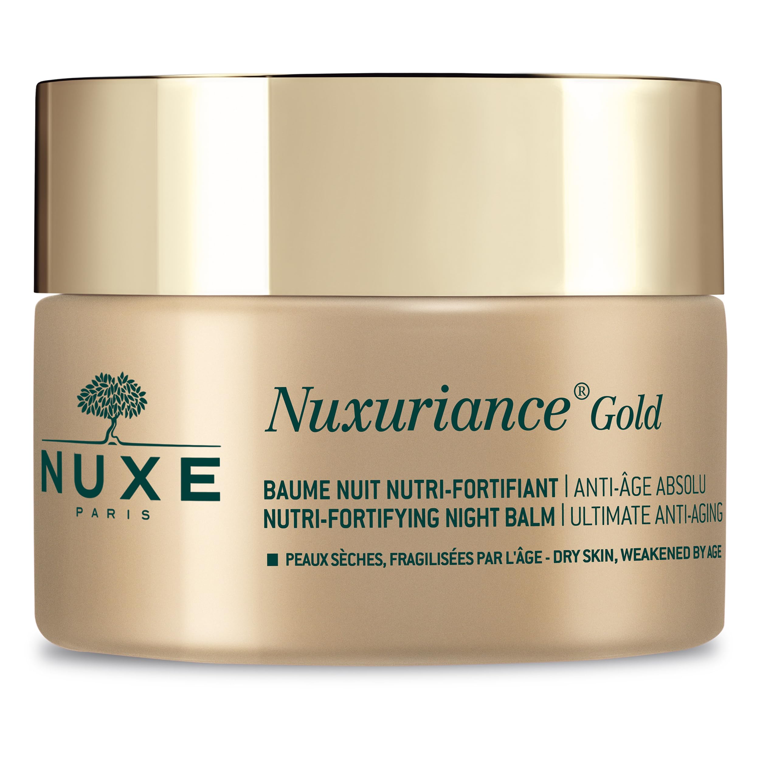 Nuxe Nuxuriance Gold Nutri-Replenishing Night Cream | Face Anti-Aging Moisturizer With Shea Butter & Hyaluronic Acid, 1.7 Oz