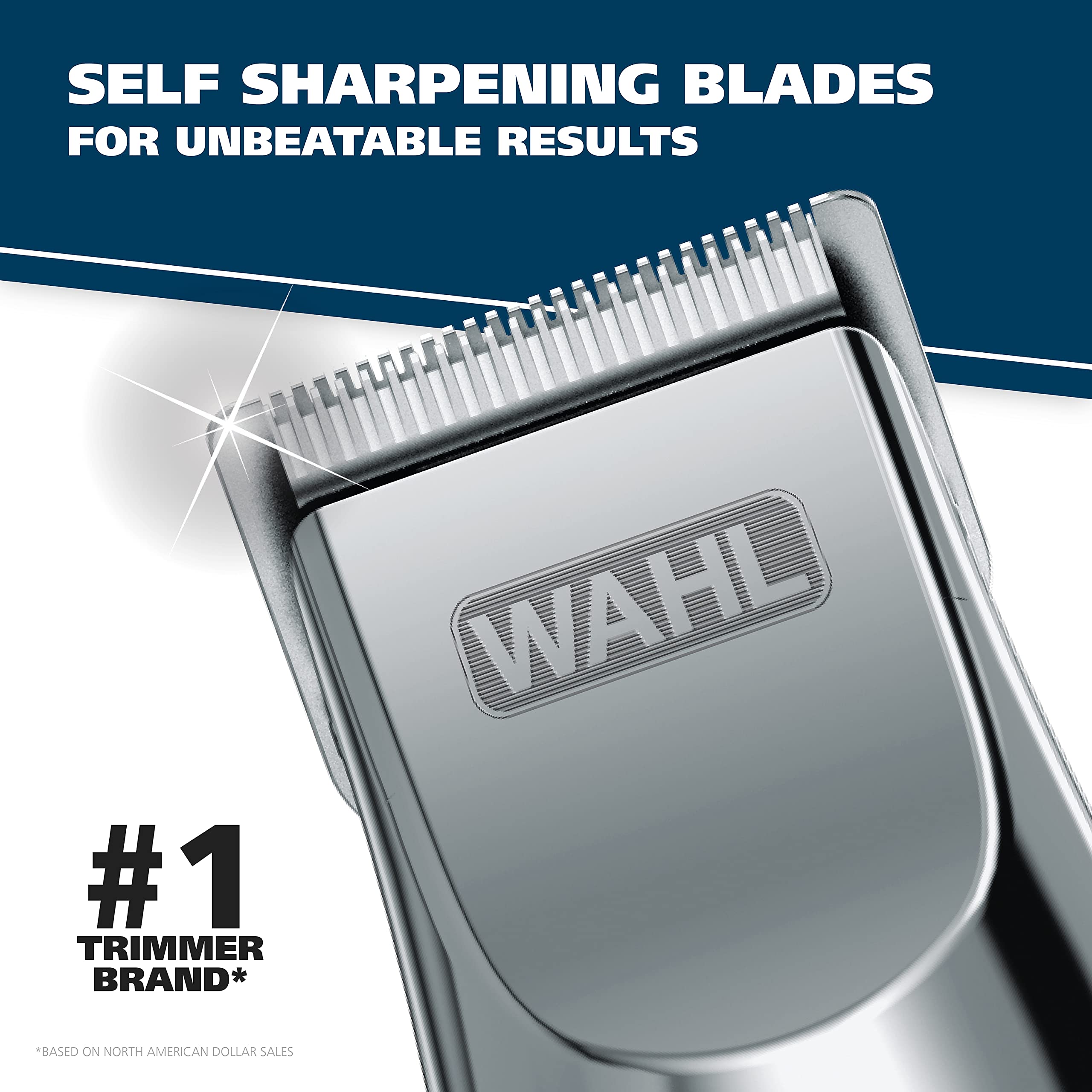 Wahl Groomsman Rechargeable Beard Trimmer kit for Mustaches, Nose Hair, and Light Detailing and Grooming with Bonus Wet/Dry Batt
