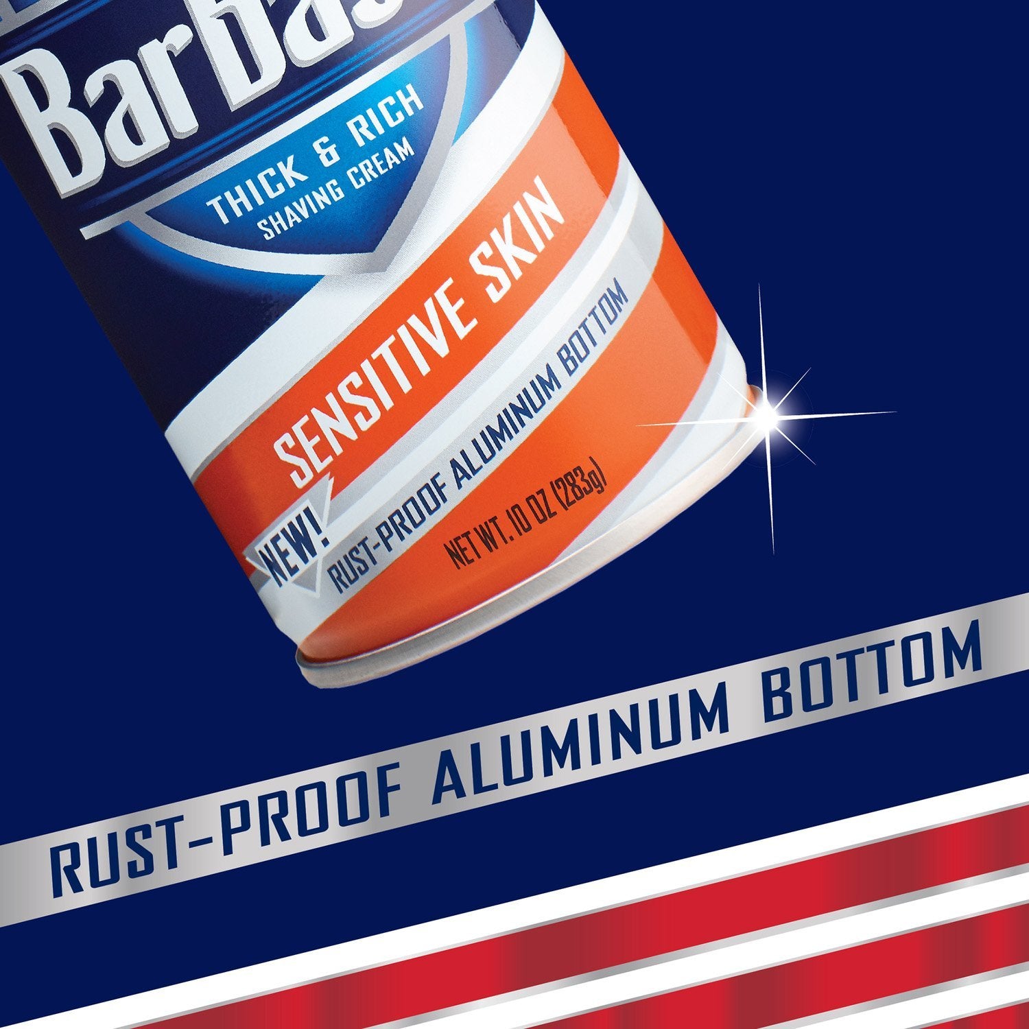 Barbasol Sensitive Skin Thick and Rich Shaving Cream, 10 Ounce