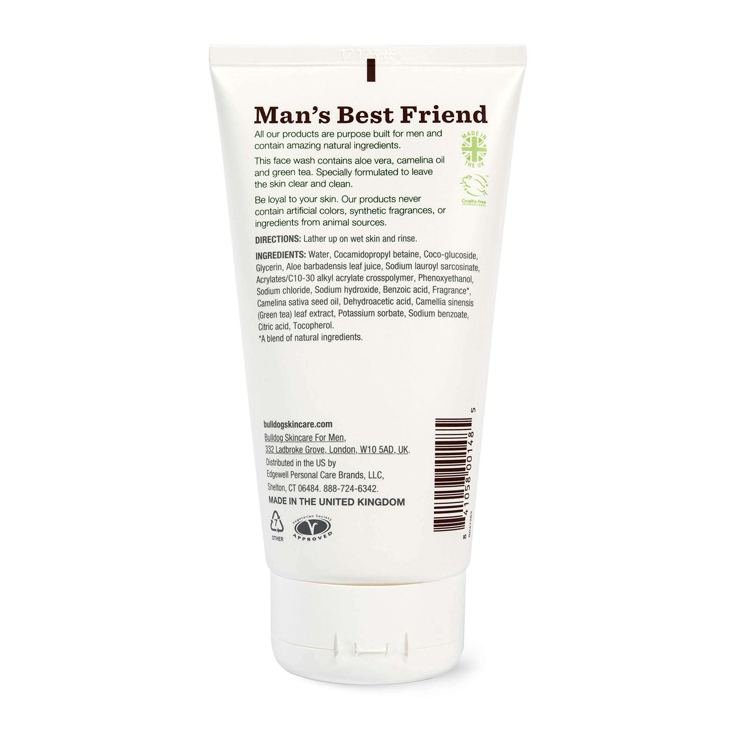 Bulldog Natural Skincare Original Face Wash For Men, 5 Oz (1 Pack)