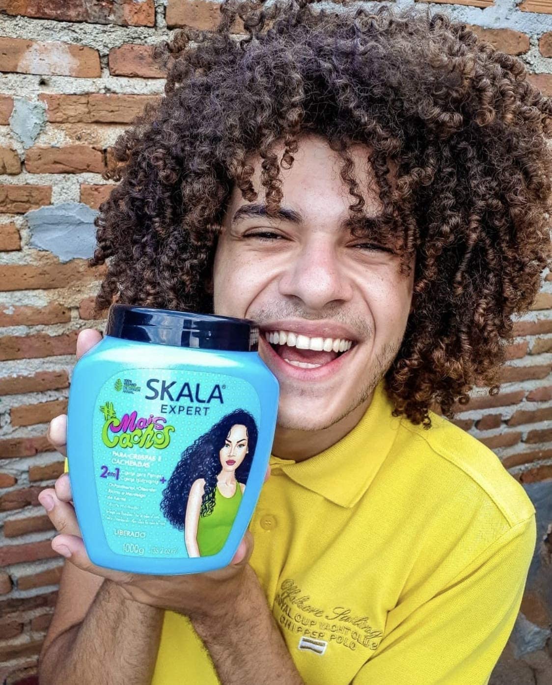 SKALA 2-in-1 Conditioning Treatment Cream for Curly Hair, Anti Frizz, 35.2 Oz, Vegan - Model 30706