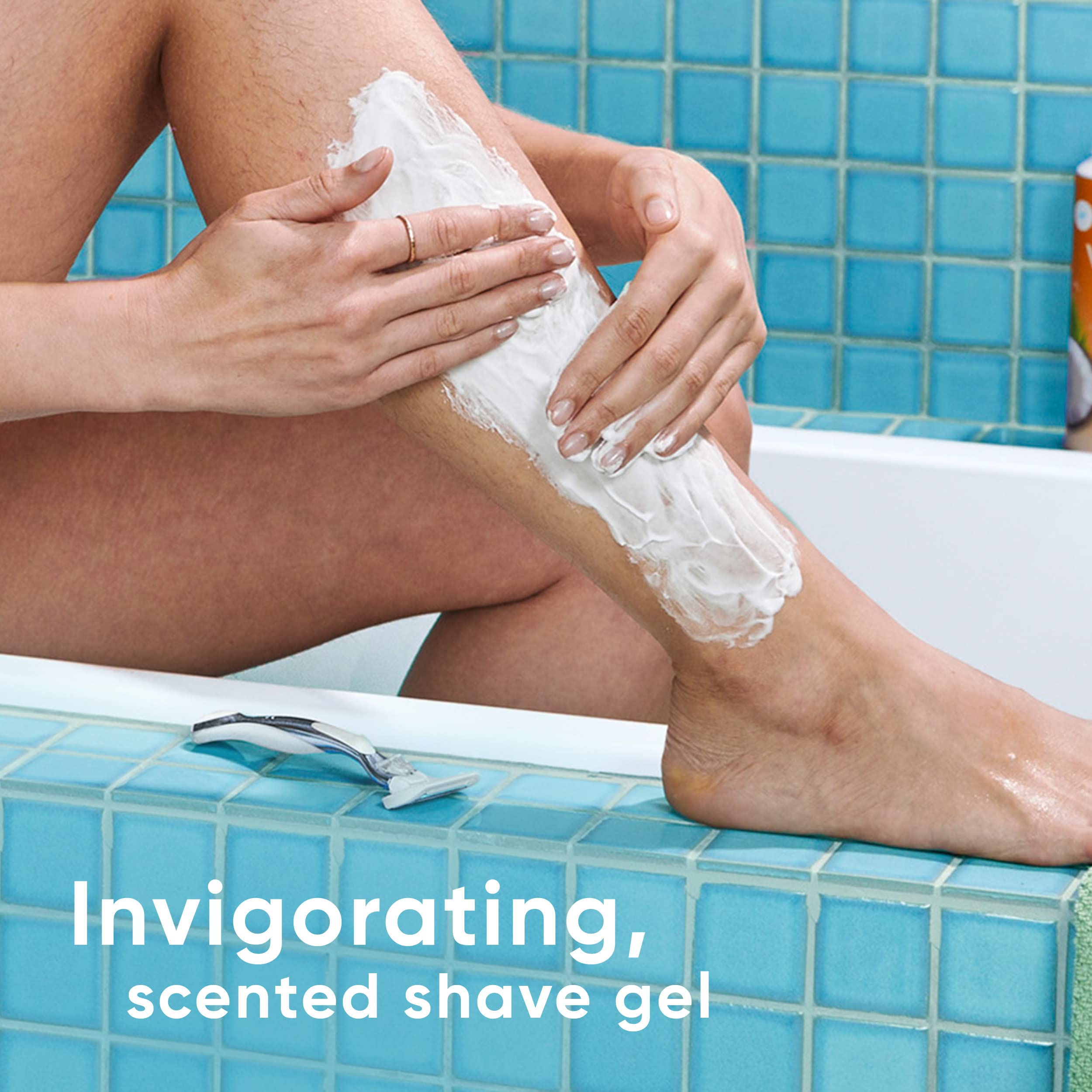 Gillette Venus Invigorating Mango & Hibiscus Scented Shave Gel, Womens Shaving Cream, 7 Oz Pack Of 6 (42 Oz Total)