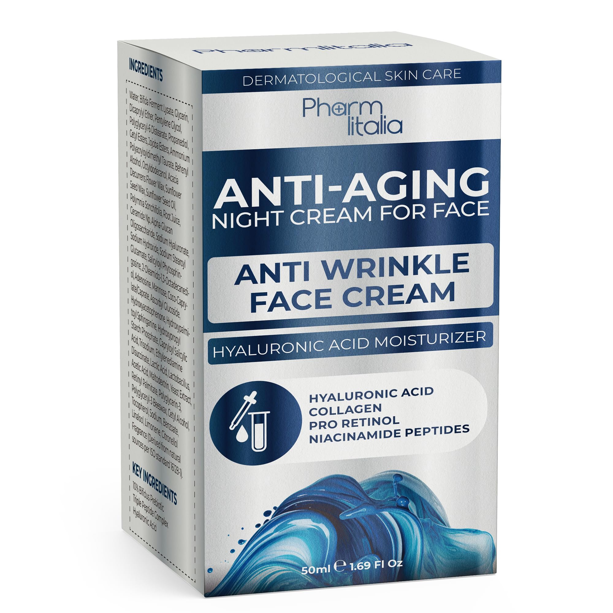 Pharmlitalia Instant Face Lift Cream, Face Cream for Older Women 60 Plus - Wrinkle Cream for Face Deep Wrinkles - Face Moisturiz