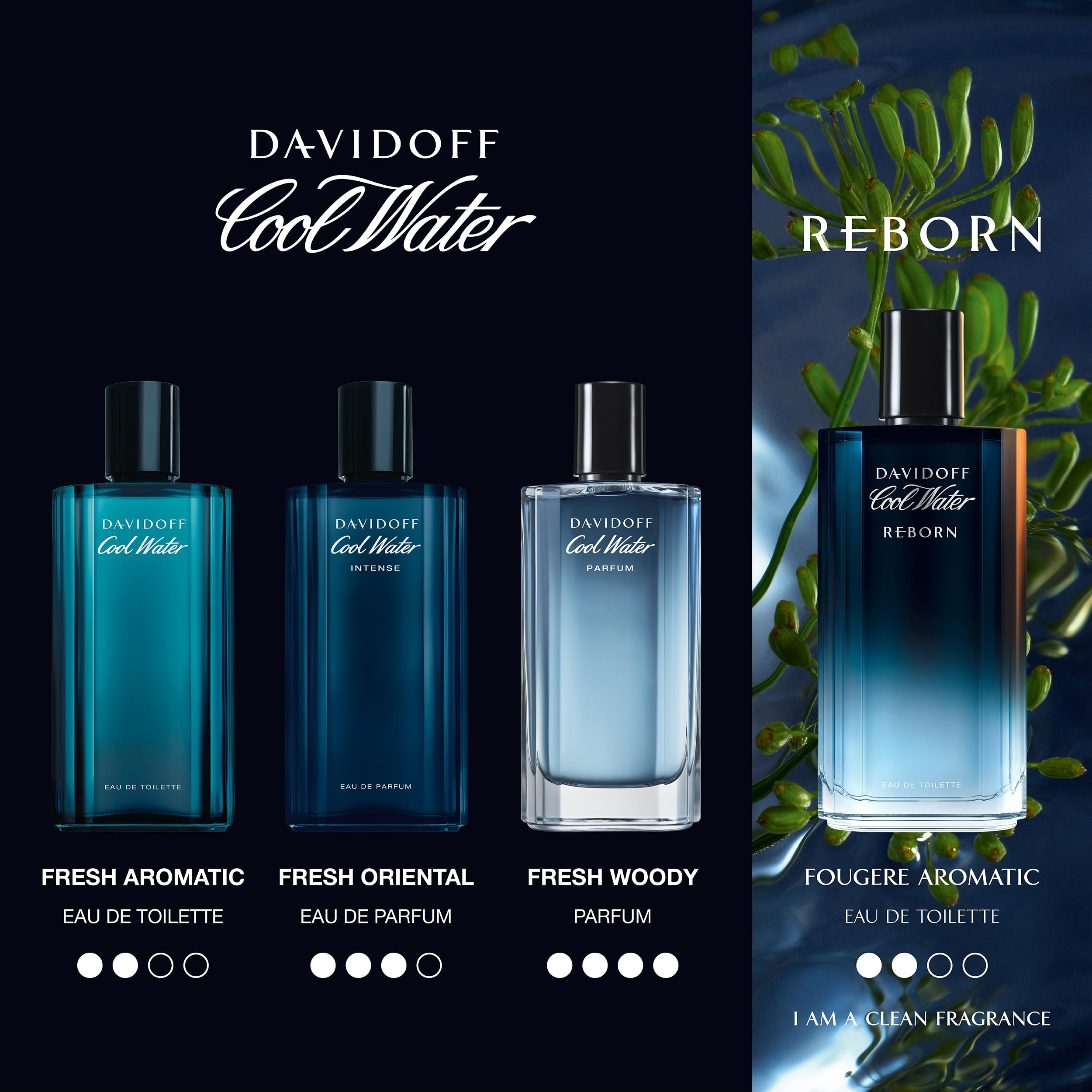 Davidoff Cool Water Intense Eau De Parfum Spray 25 Oz  75 Ml