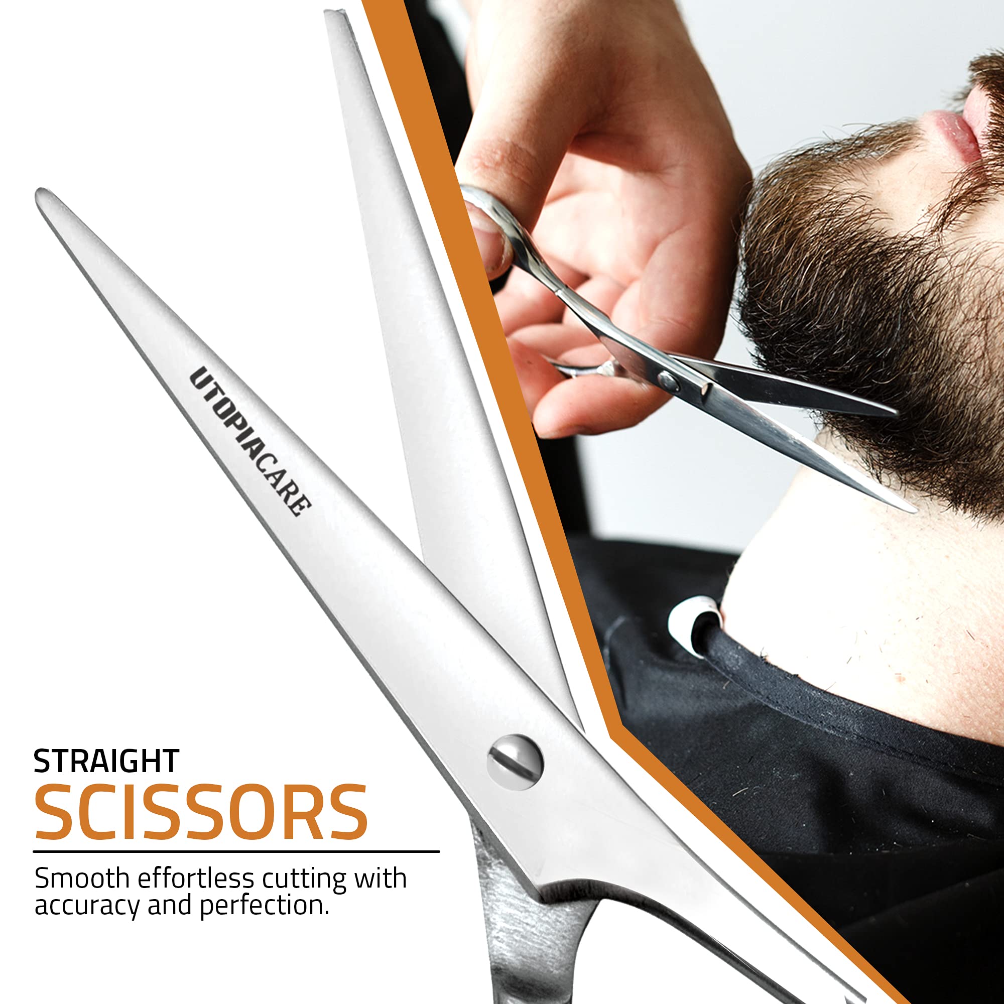 Utopia Care Hair Cutting and Hairdressing Scissors 7.5 Inch, Premium Stainless Steel shears with smooth Razor & Sharp Edge Blade