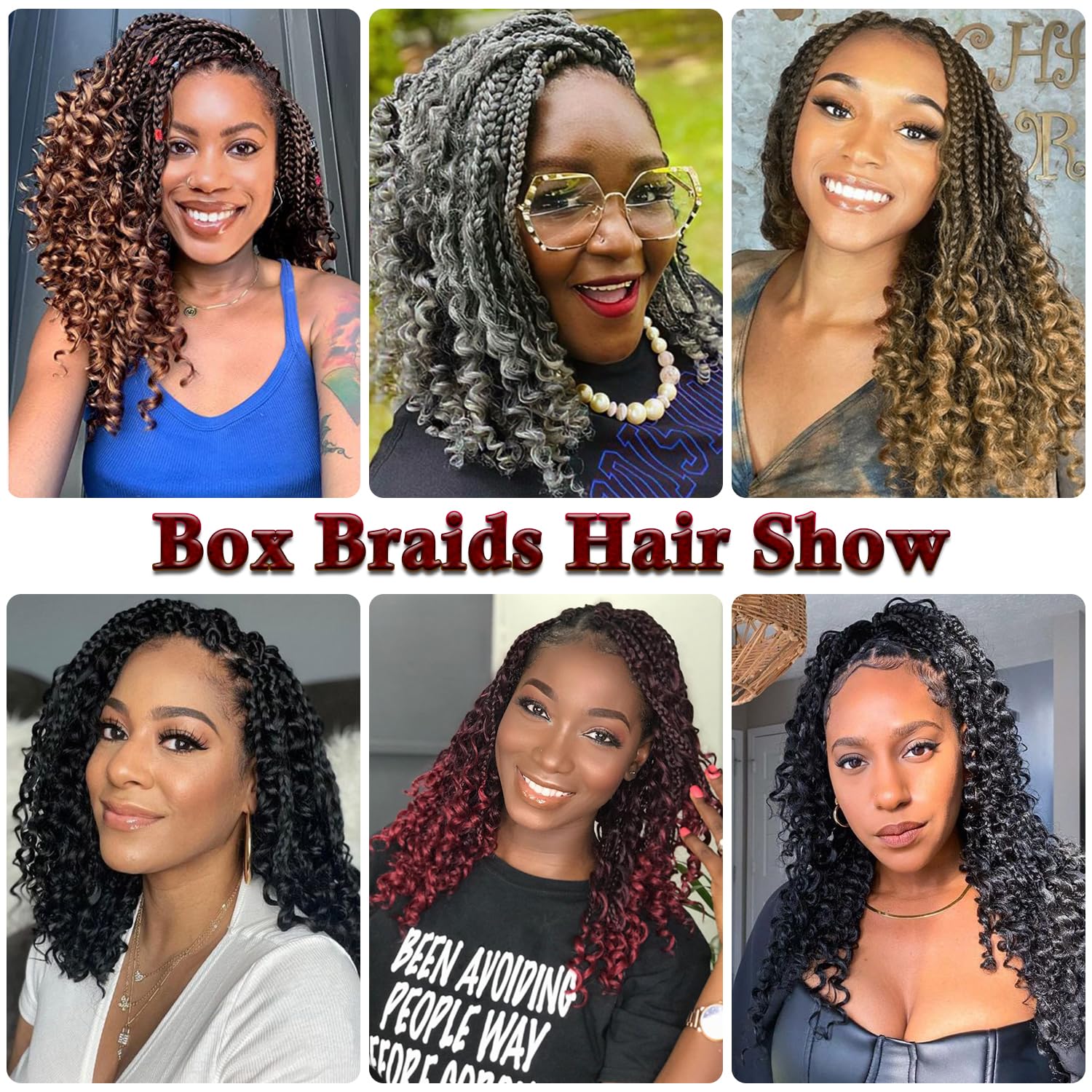 Violet 12 Inch Goddess Crochet Box Braids Hair 7 Packs Boho Box Braids Crochet Hair With Curly Ends Prelooped Crochet Hair For B