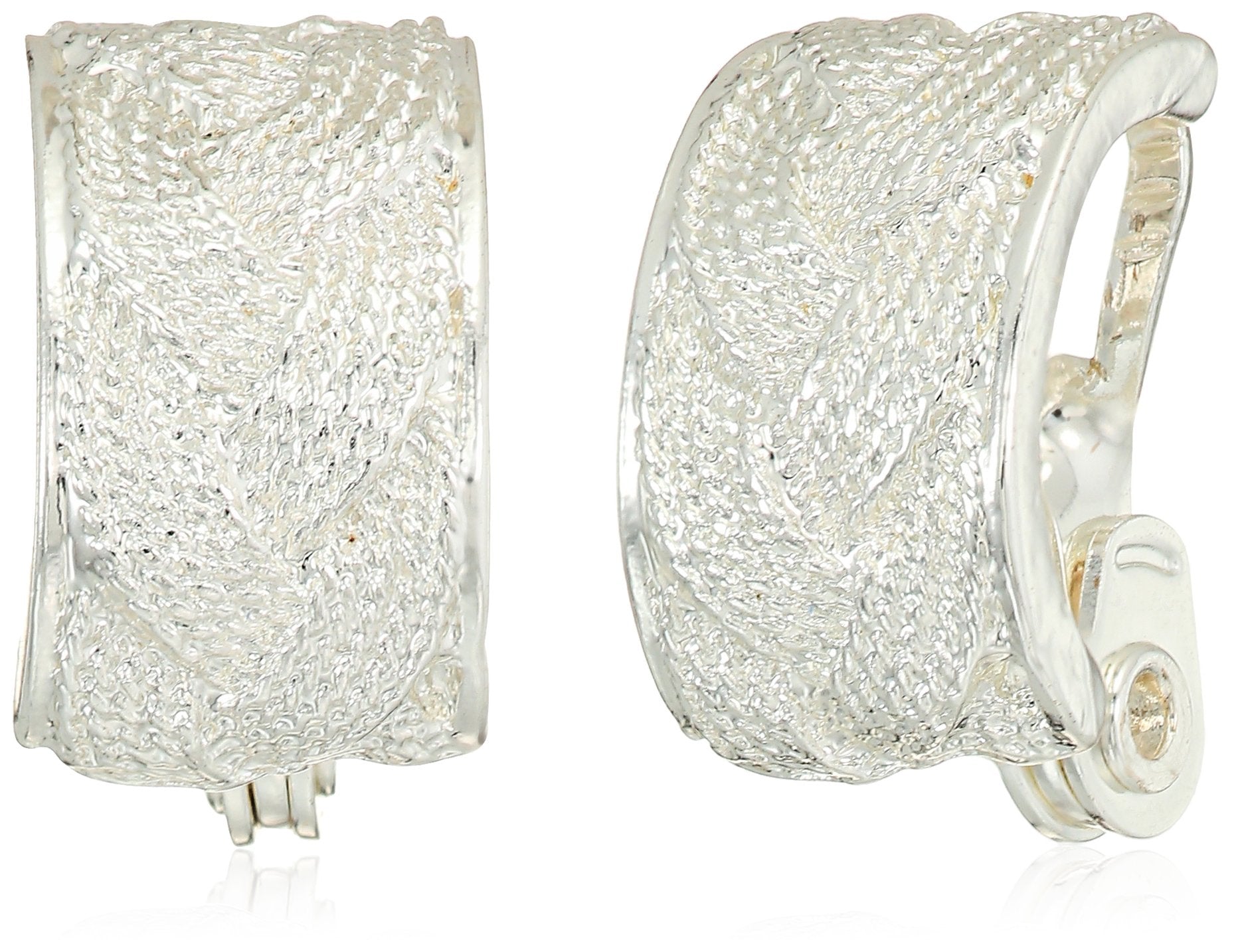 Napier Silver Tone Hoop Clip On Earrings